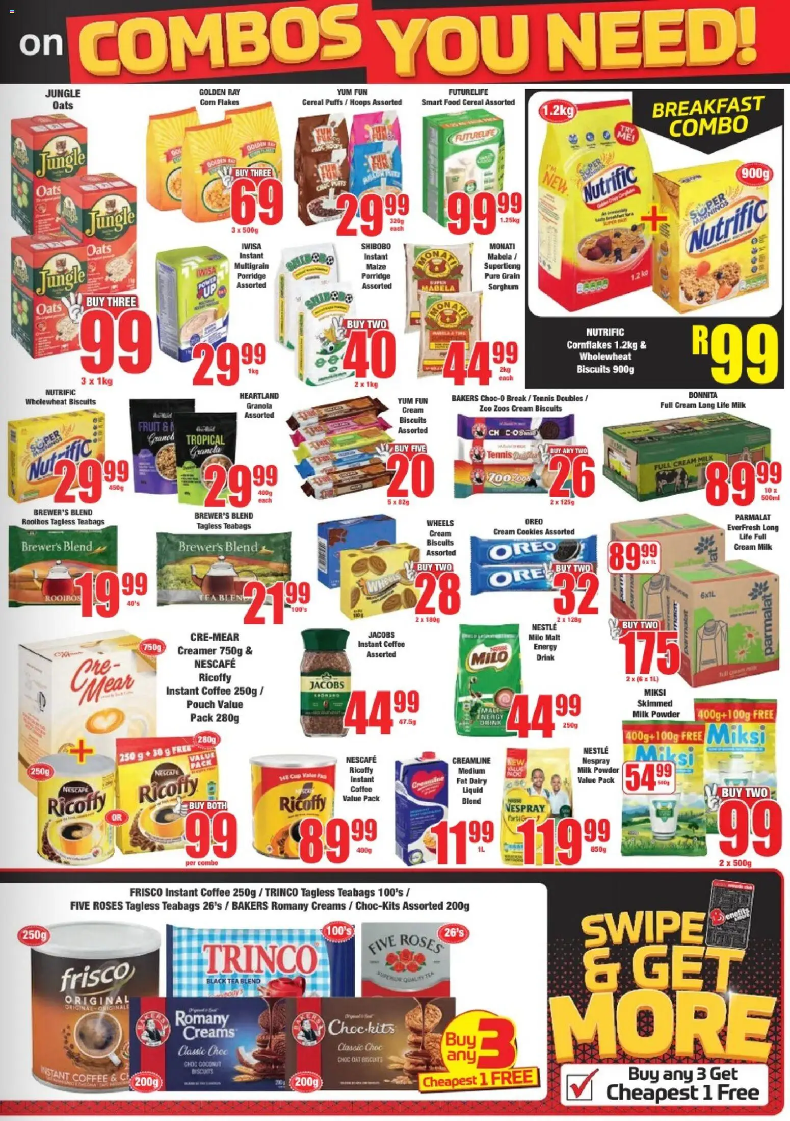 New Boxer catalogue – valid from 23.02.2026 | Page: 5 | Products: Milk, Oats, Biscuits, Coffee