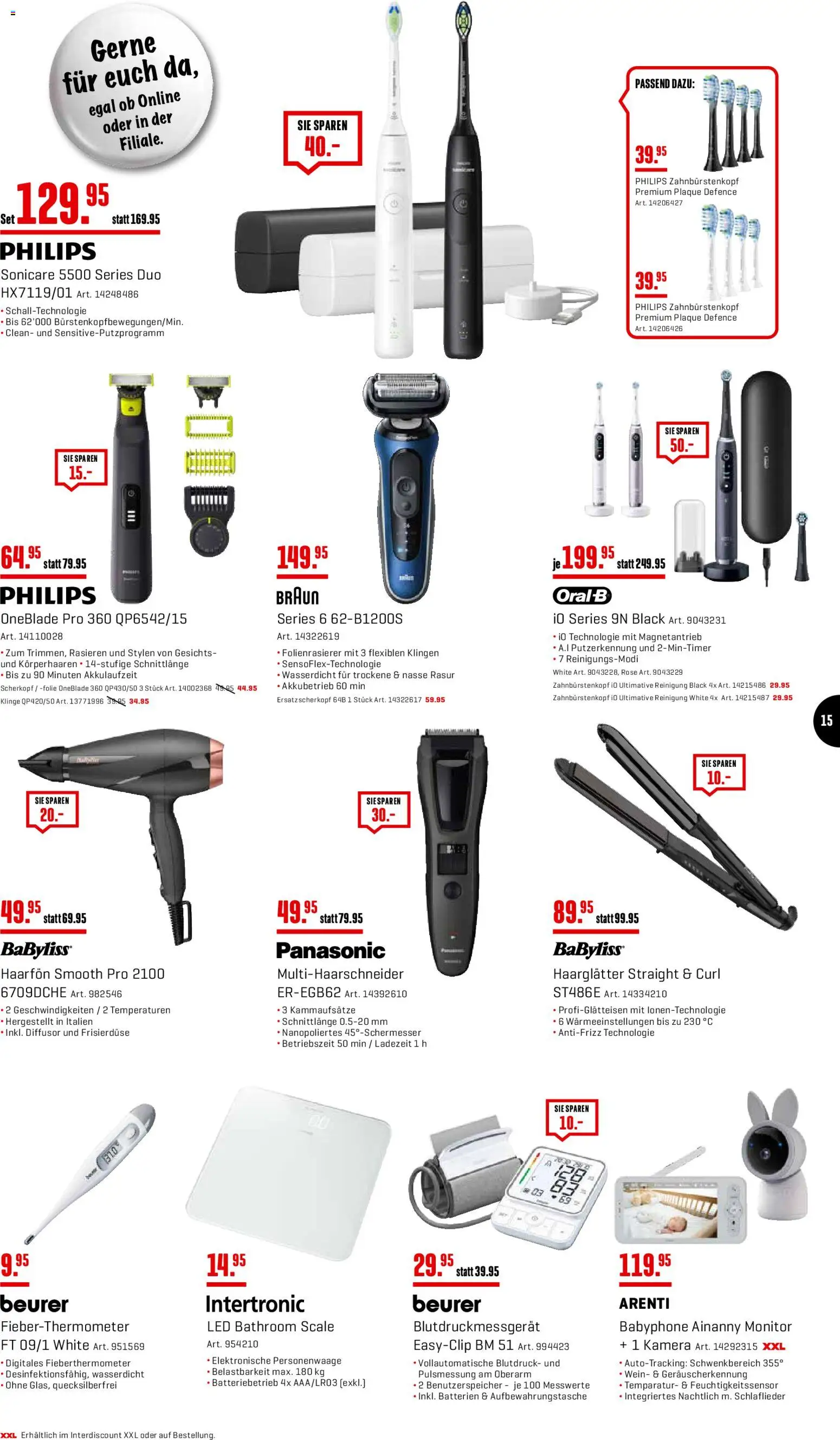 Interdiscount Aktionen – gültig ab 23.02.2026 | Seite: 15 | Produkte: Wein, Monitor, Philips, Panasonic