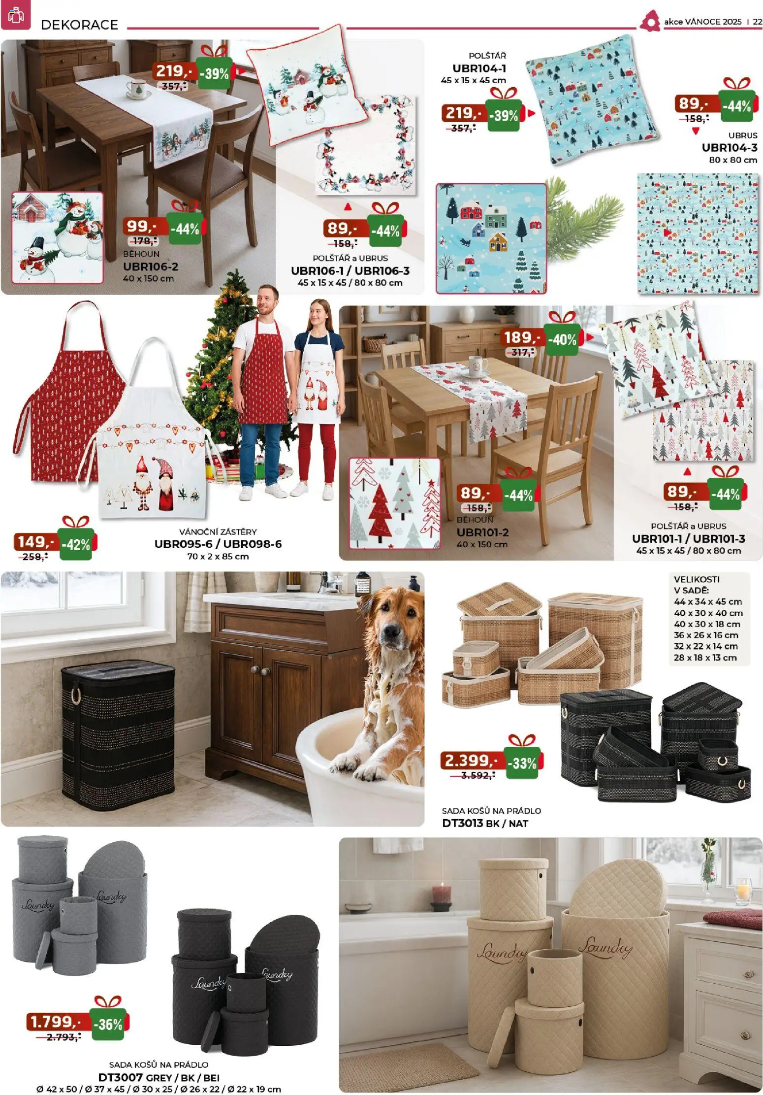 Jamall nábytek leták - Vánoce od 05.11.2025 | Strana: 22 | Produkty: Polštář, Ubrus, Běhoun, Dekorace