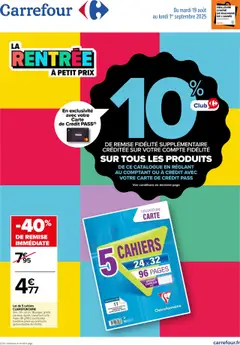 Carrefour - Prévisualisation de Carrefour catalogue de la rentrée à petit prix  valide à partir de 19.08.2025
