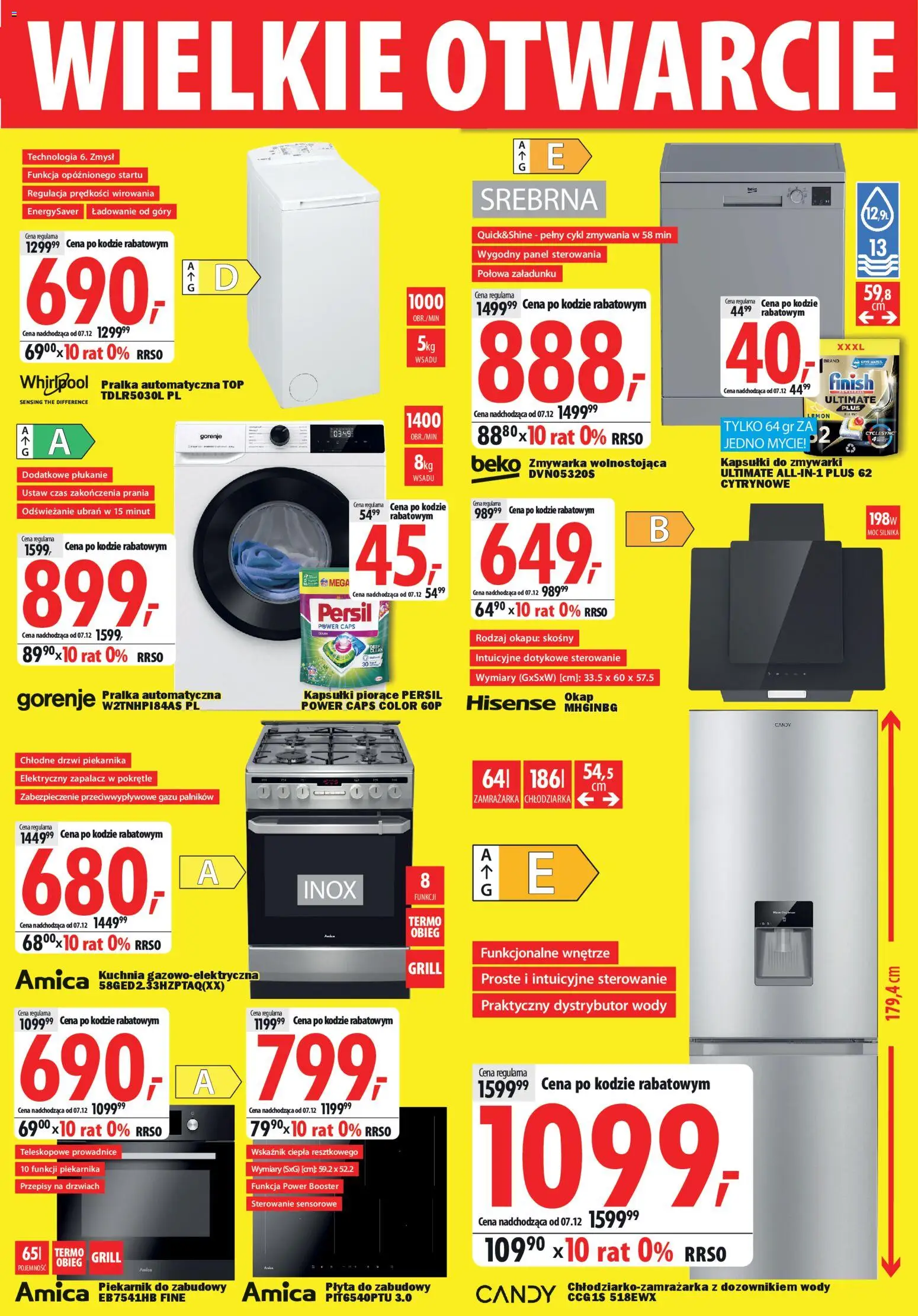 Mediaexpert Gazetka - Wielkie otwarcie Szprotawa od 27.11.2025 | Strona: 7 | Produkty: Top, Piekarnik, Finish, Kapsułki do zmywarki