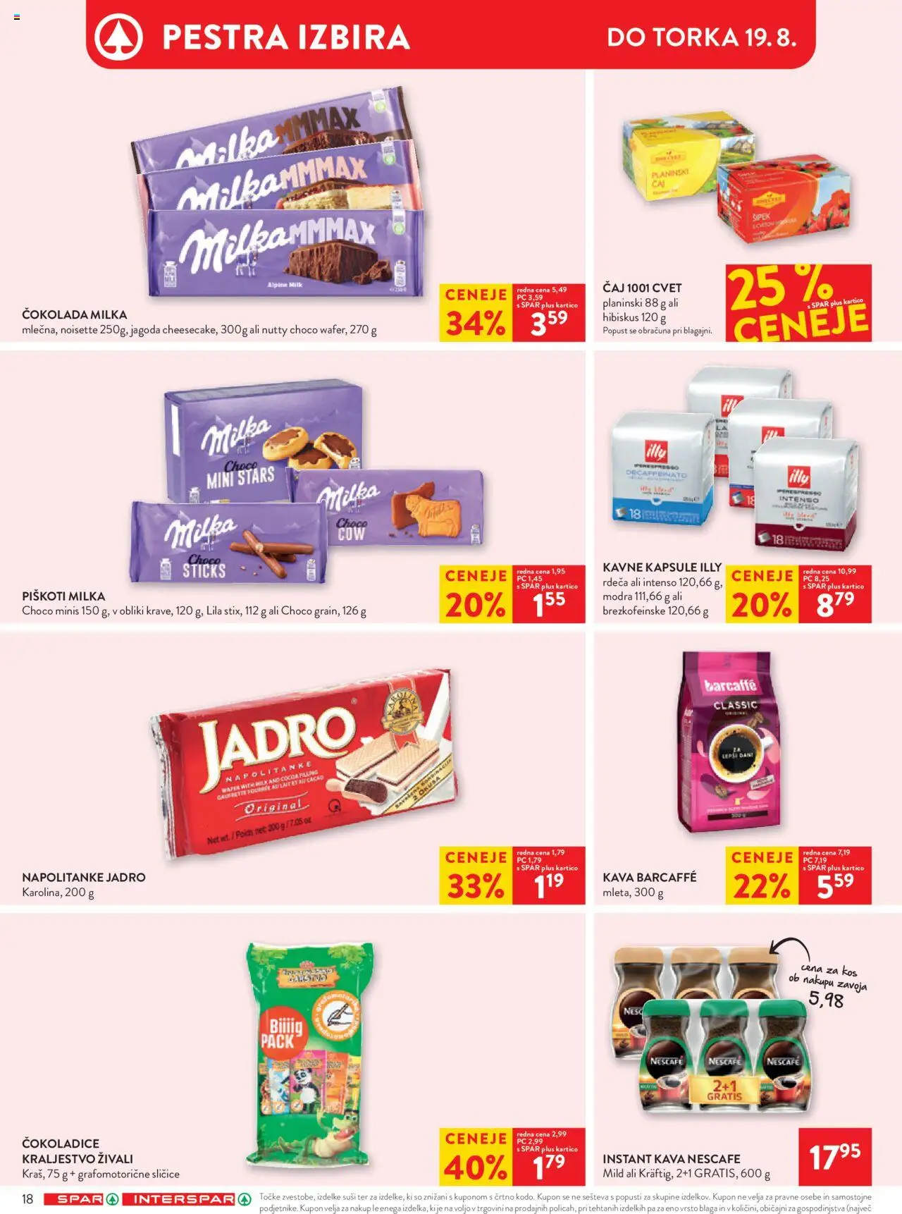 Spar katalog 33/25 │ velja od 13.08.2025 | Stran: 22 | Izdelki: Instant kava, Kavne kapsule, Kava, Caj