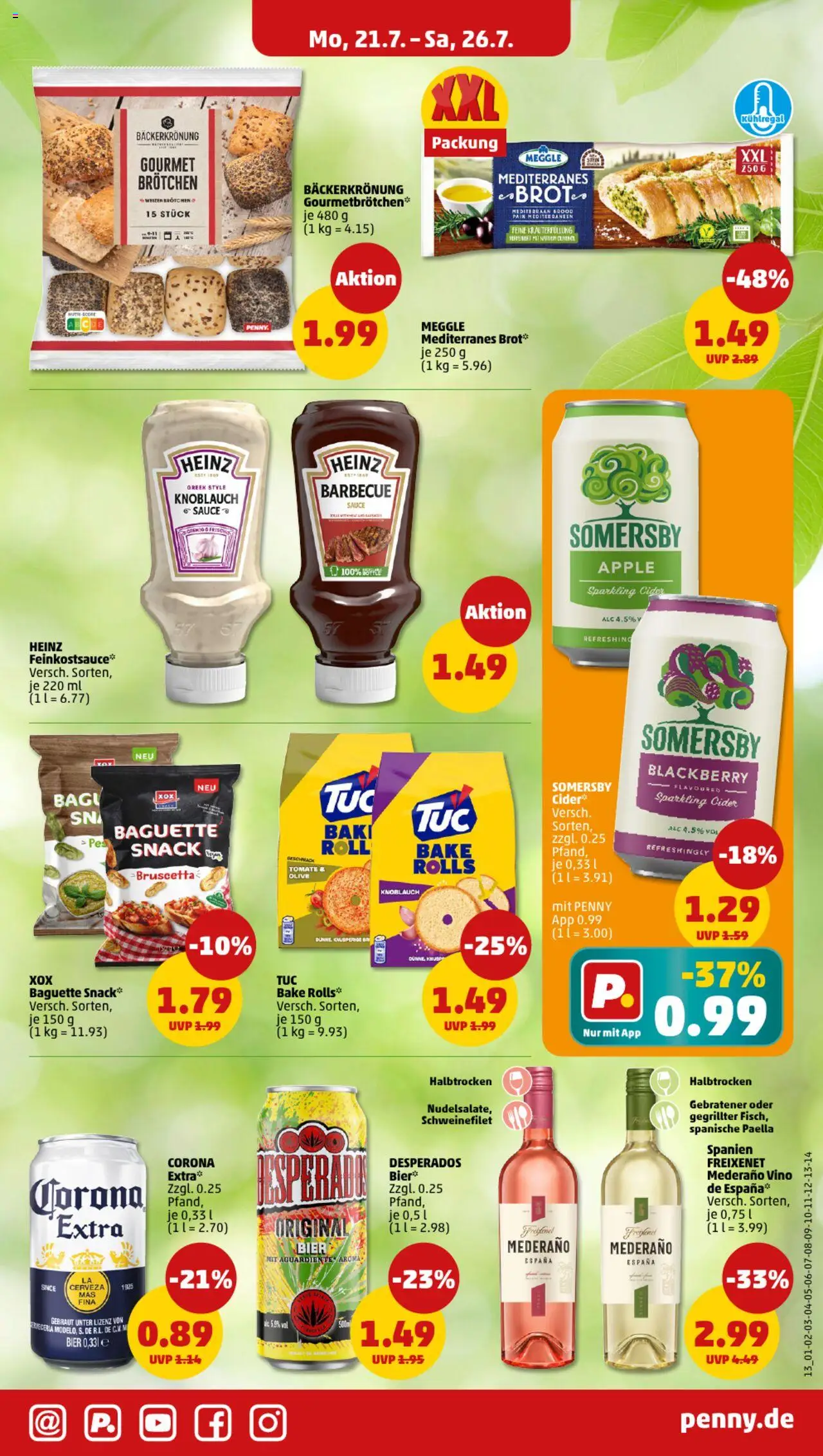 Penny Prospekt 	 - gültig ab dem 21.07.2025 | Seite: 13 | Produkte: Bier, Baguette, Apple, Knoblauch