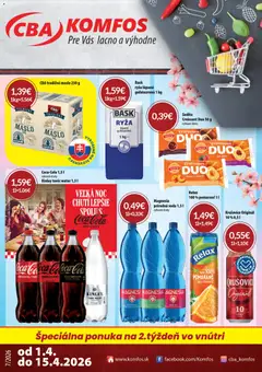 CBA Komfos leták platný od 01.04.2026