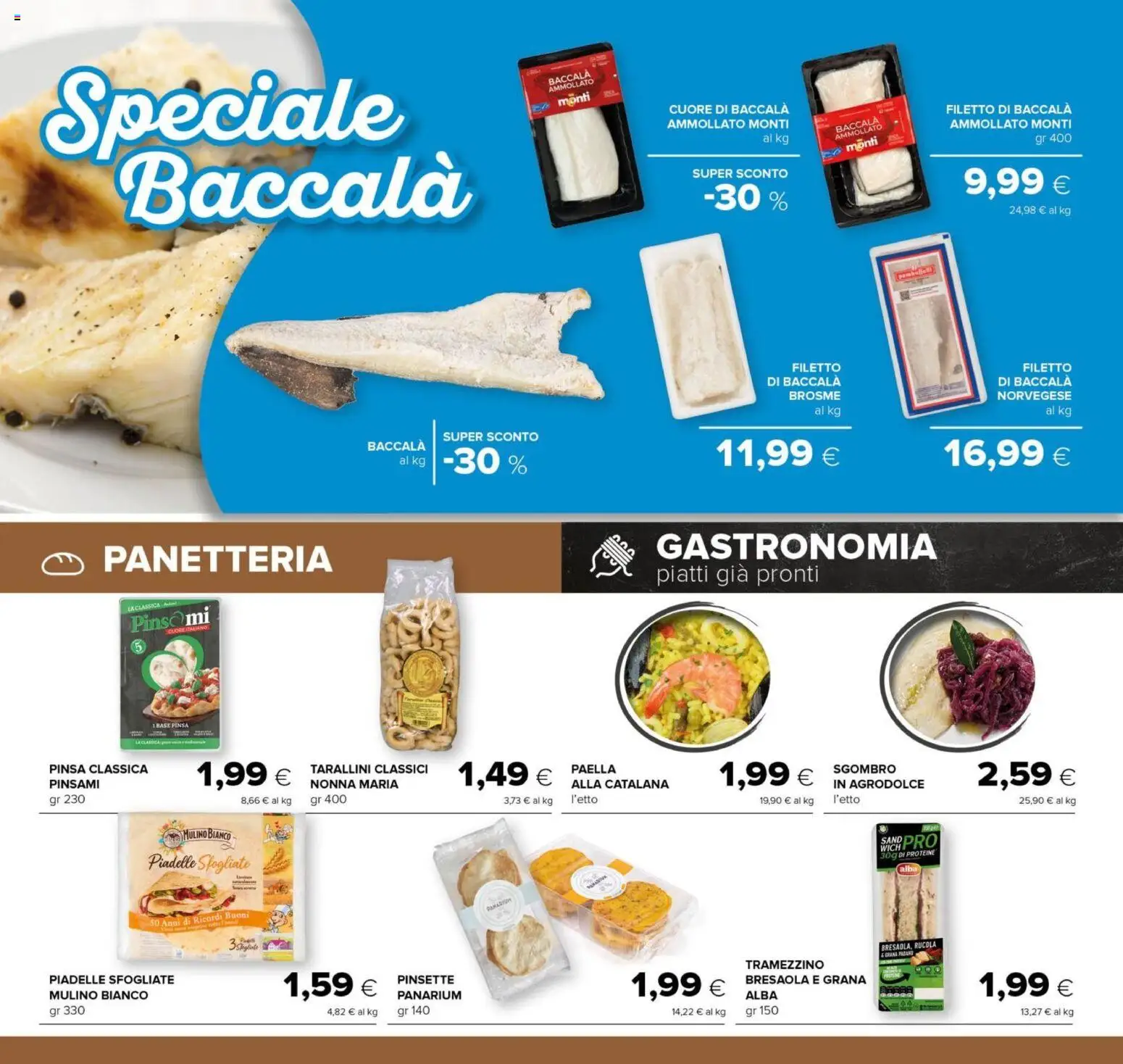 Volantino Tigre del 30.11.2025 | Pagina: 13 | Prodotti: Bresaola, Tramezzino, Sgombro, Paella