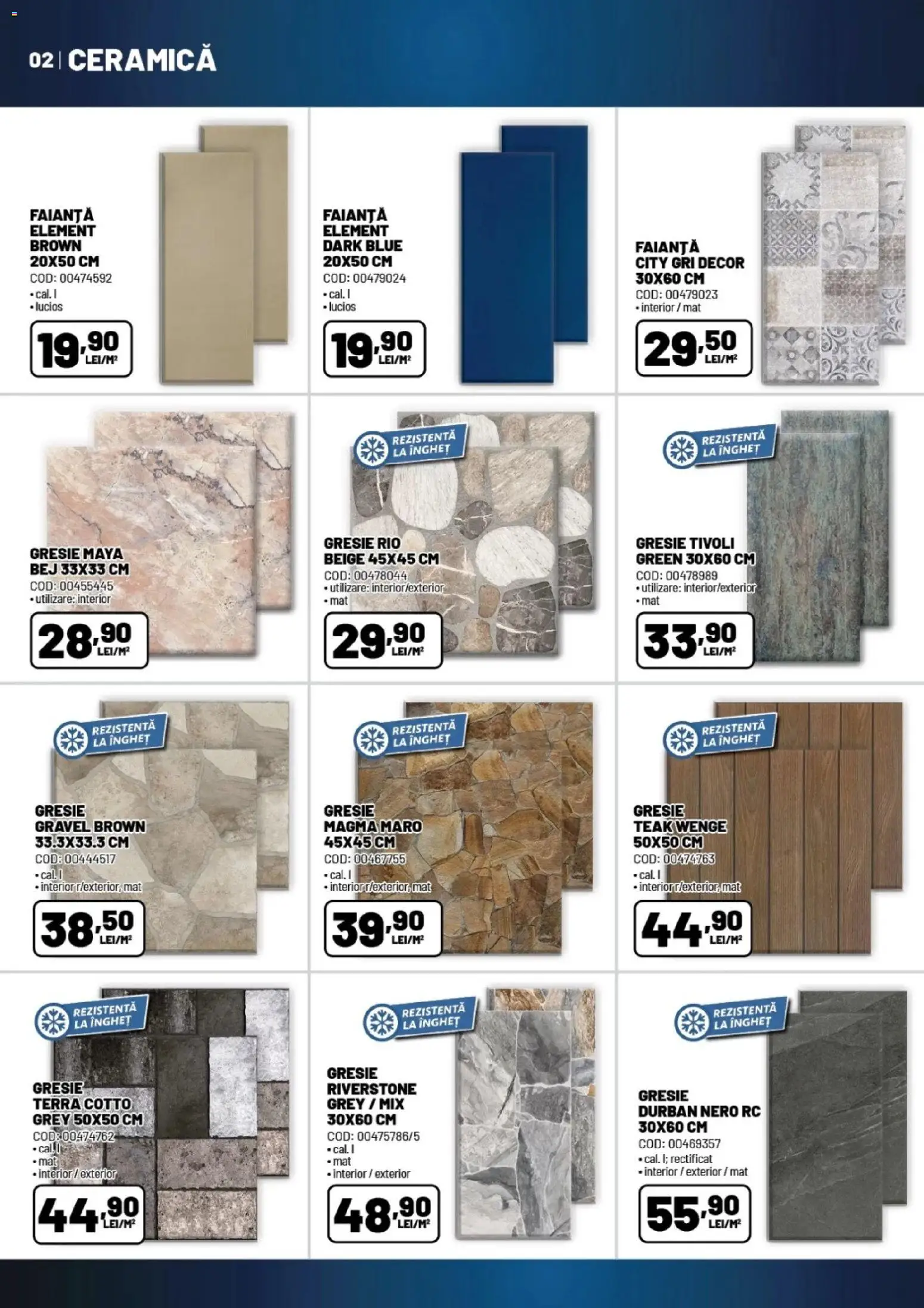 Noul catalog Ambient – valabil de la 03.03.2026 | Pagină: 2 | Produse: Faianță, Gresie