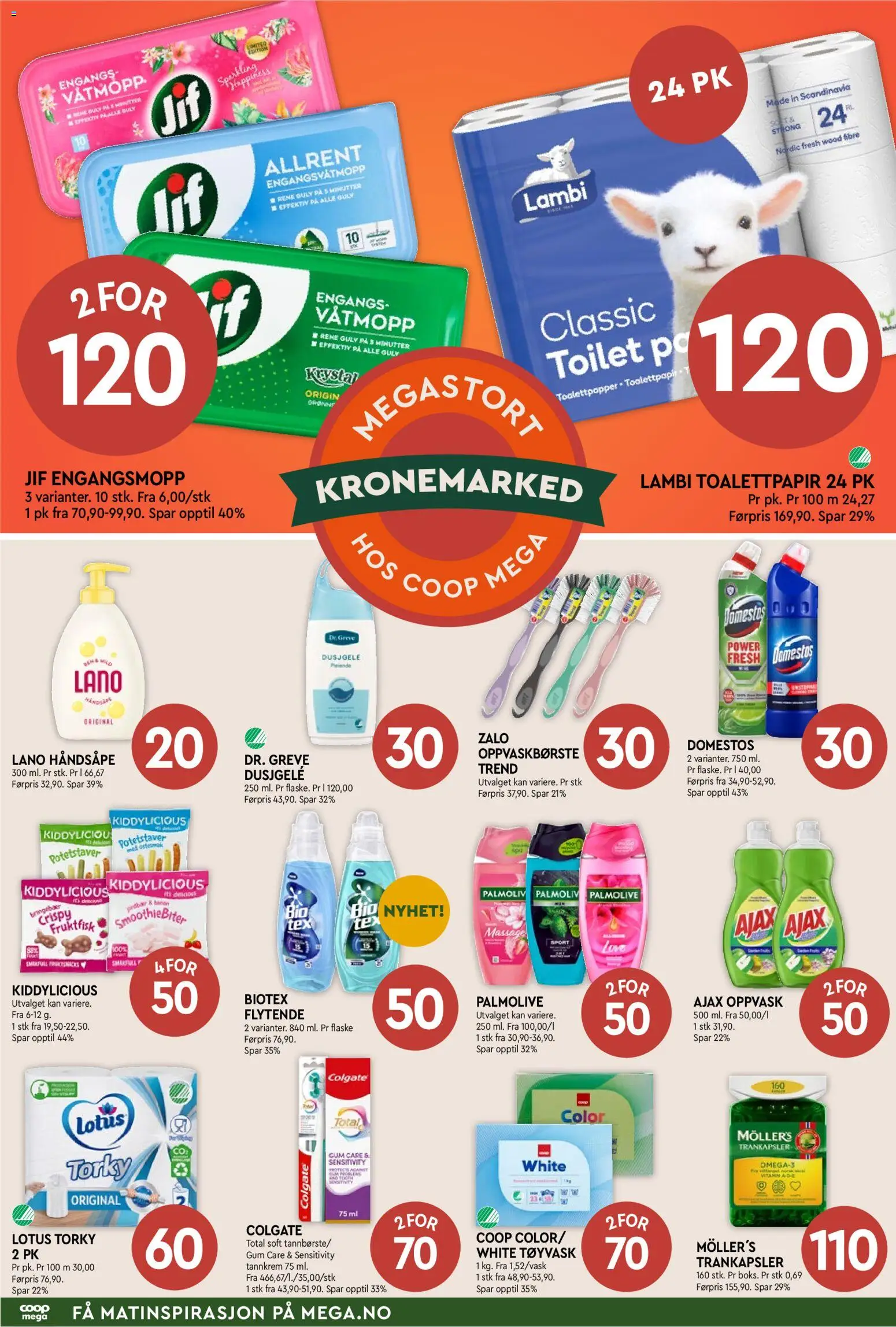 {H1} | Side: 6 | Produkter: Tannkrem, Håndsåpe, Toalettpapir, Sparris