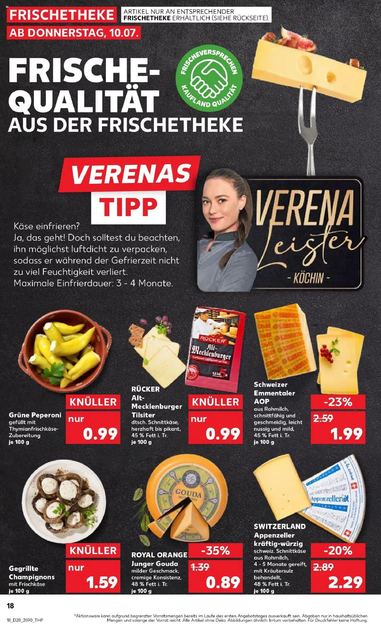 Kaufland prospekt Dossenheim	 - gültig ab dem 13.07.2025 | Seite: 33 | Produkte: Käse, Gouda, Champignons, Frischkase