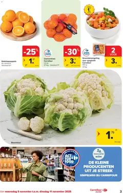 Carrefour market folder week 45 - Voorbeeld van een folder van Carrefour market, geldig van 05.11.2025 | Pagina: 3 | Producten: Bloemkool