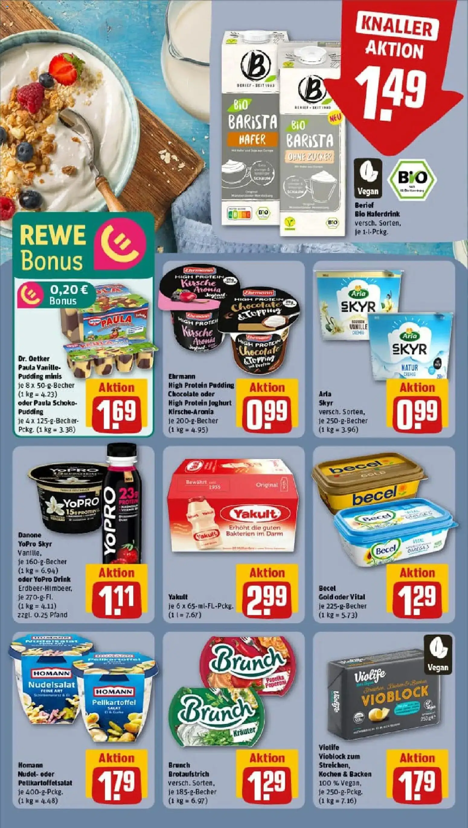 Rewe prospekt Neustadt	 – gültig ab 18.01.2026 | Seite: 15 | Produkte: Pudding, Arla skyr, Paprika, Zucker