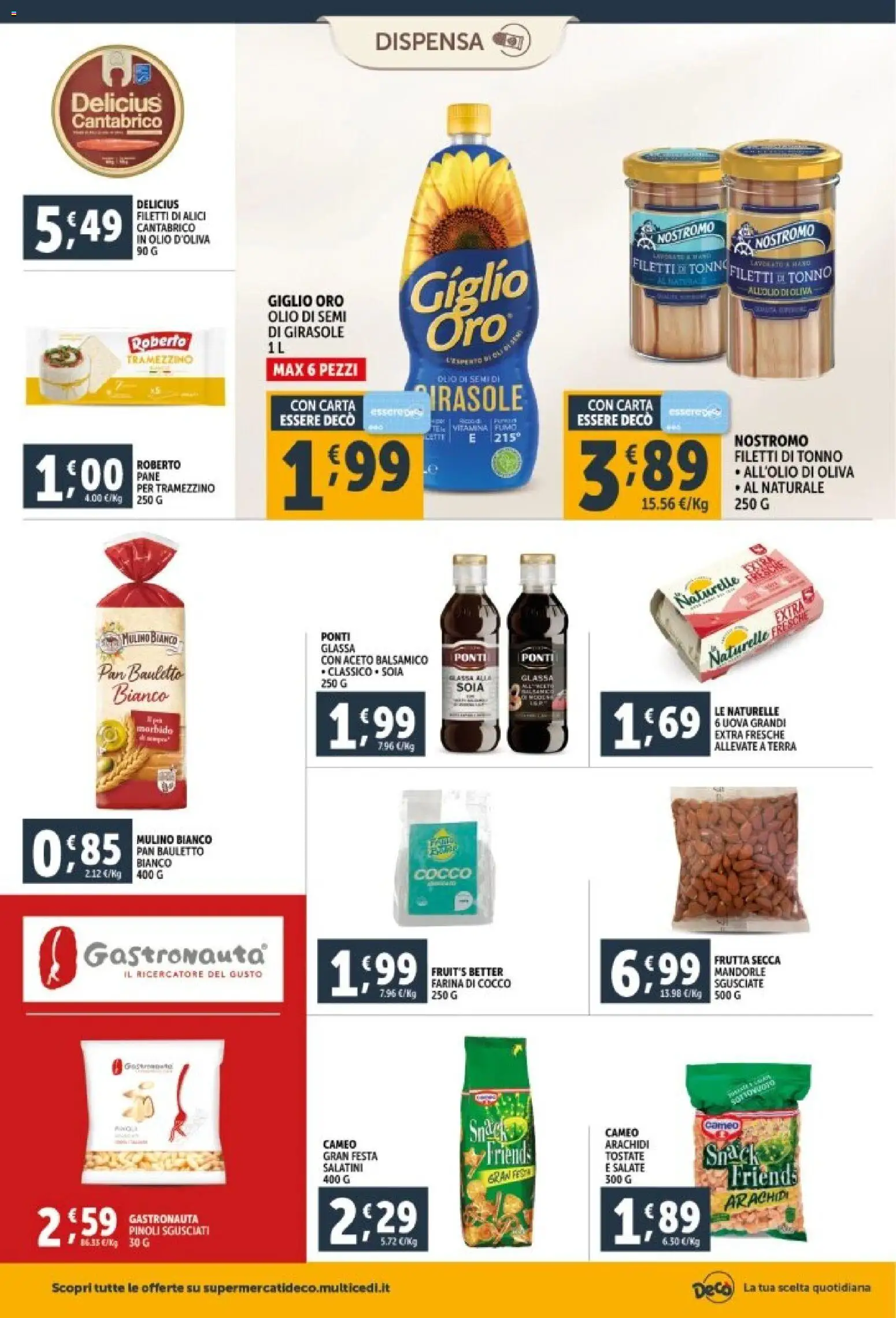 Volantino Decò del 29.12.2025 | Pagina: 18 | Prodotti: Uova, Farina, Aceto, Arachidi