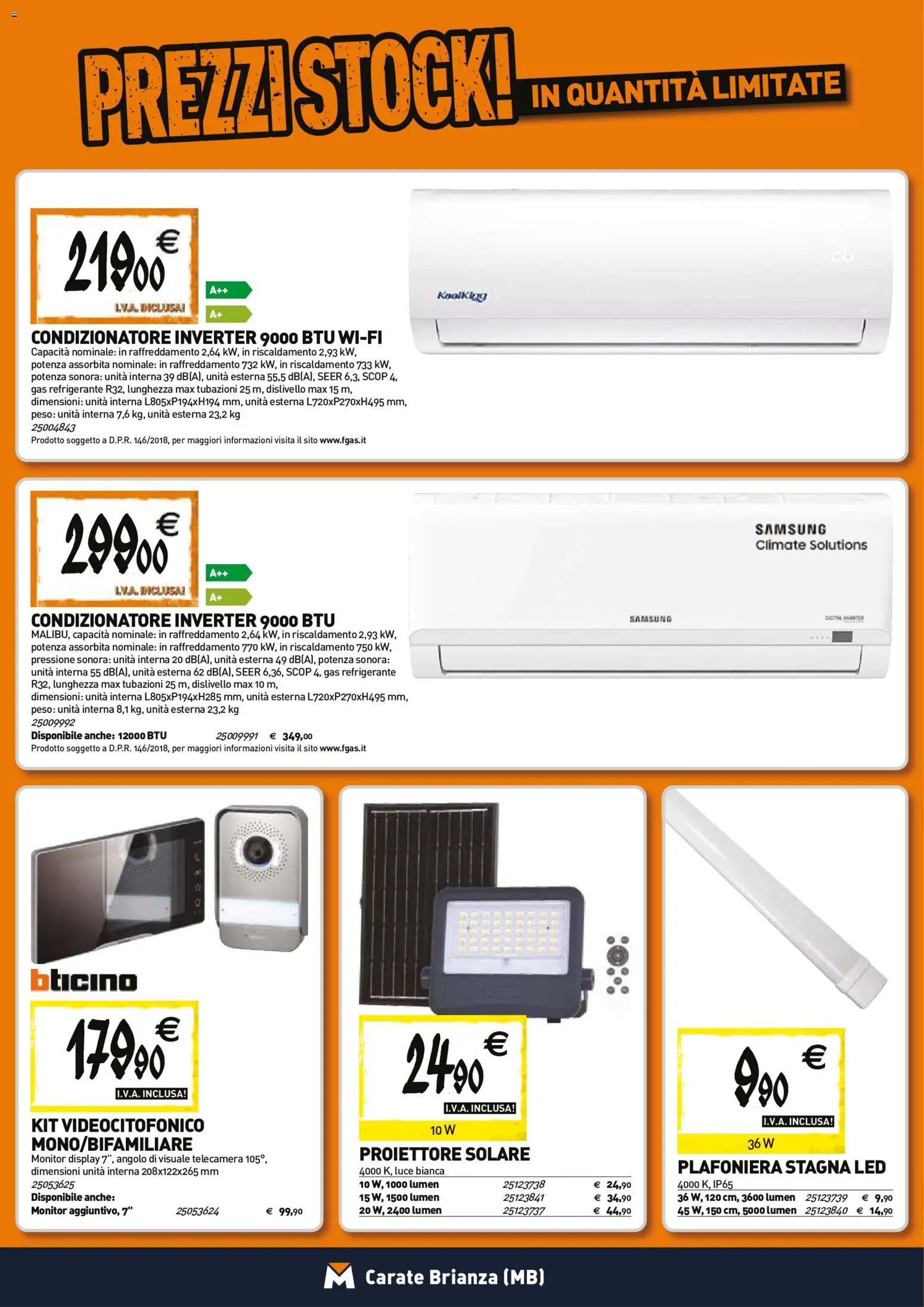 Volantino TECNOMAT del 26.03.2026 | Pagina: 13 | Prodotti: Monitor, Condizionatore, Samsung