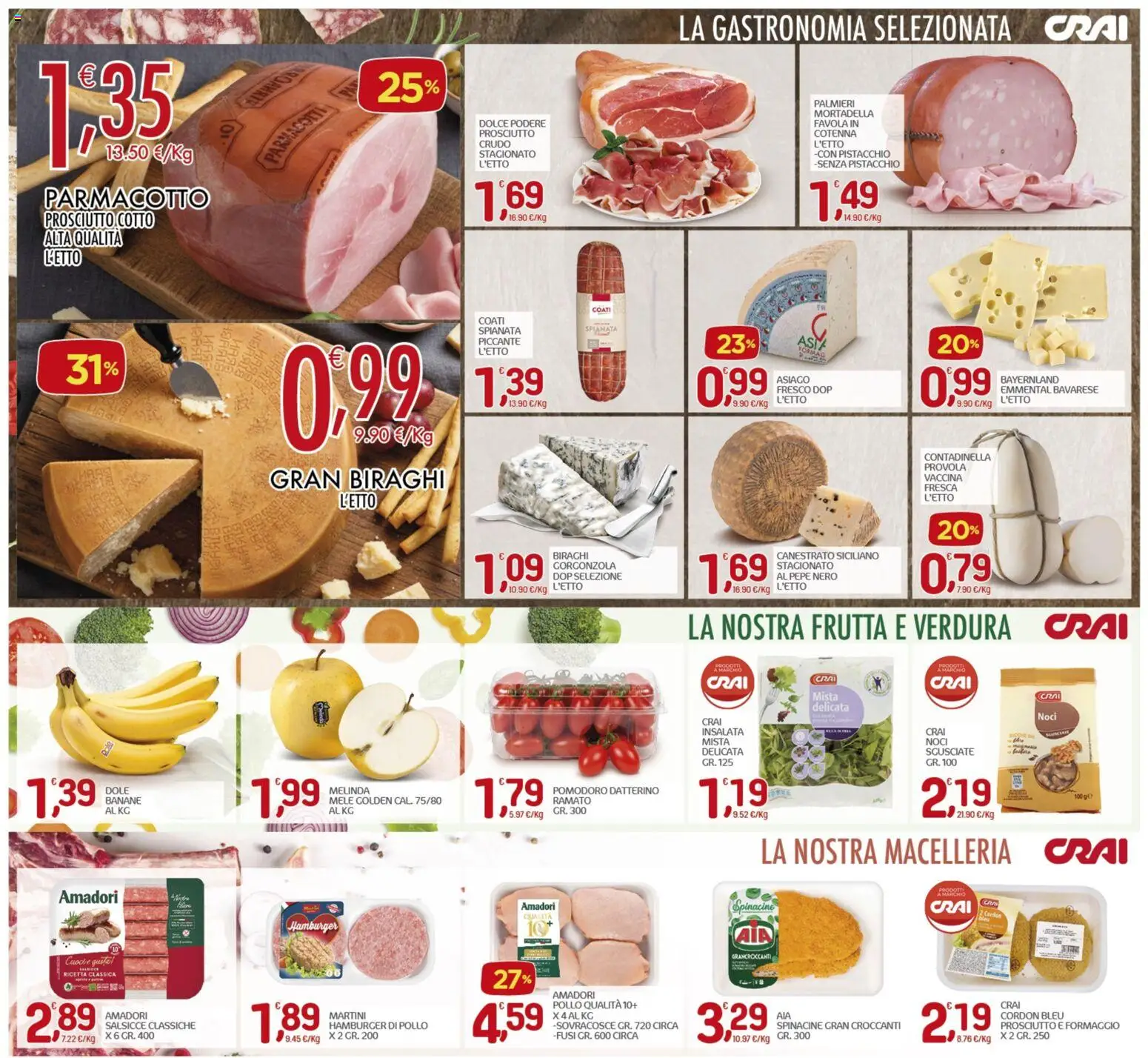 Volantino CRAI del 05.03.2026 | Pagina: 4 | Prodotti: Insalata, Mortadella, Provola, Hamburger