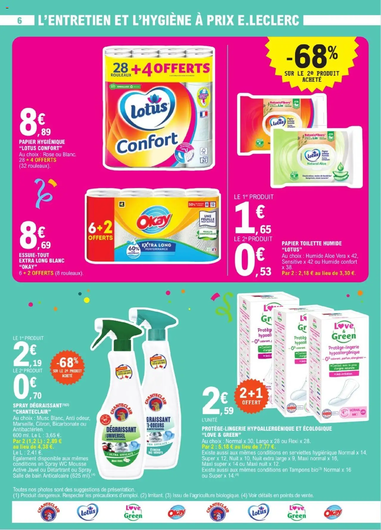  | Page: 6 | Produits: Essuie-tout, Papier toilette, Tampons, Mousse
