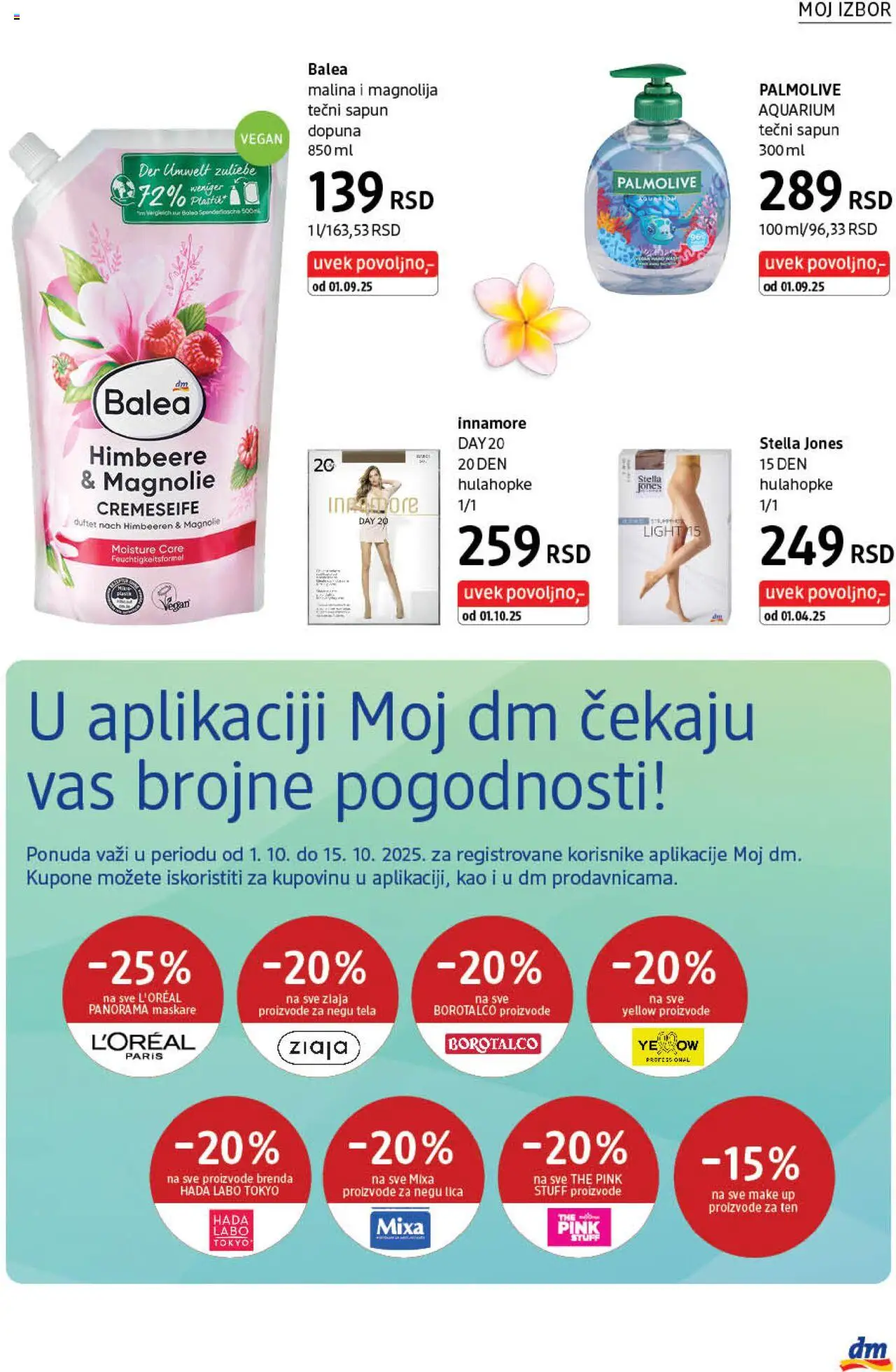 DM Drogerie katalog - važi od 01.10.2025 | Strana: 31 | Proizvode: Tečni sapun, Malina, Sapun, Borotalco
