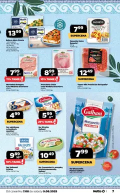 Netto gazetka - Spożywcza od 07.08.2025 | Strona: 7 | Produkty: Halloumi, Ser camembert, Camembert, Ricotta