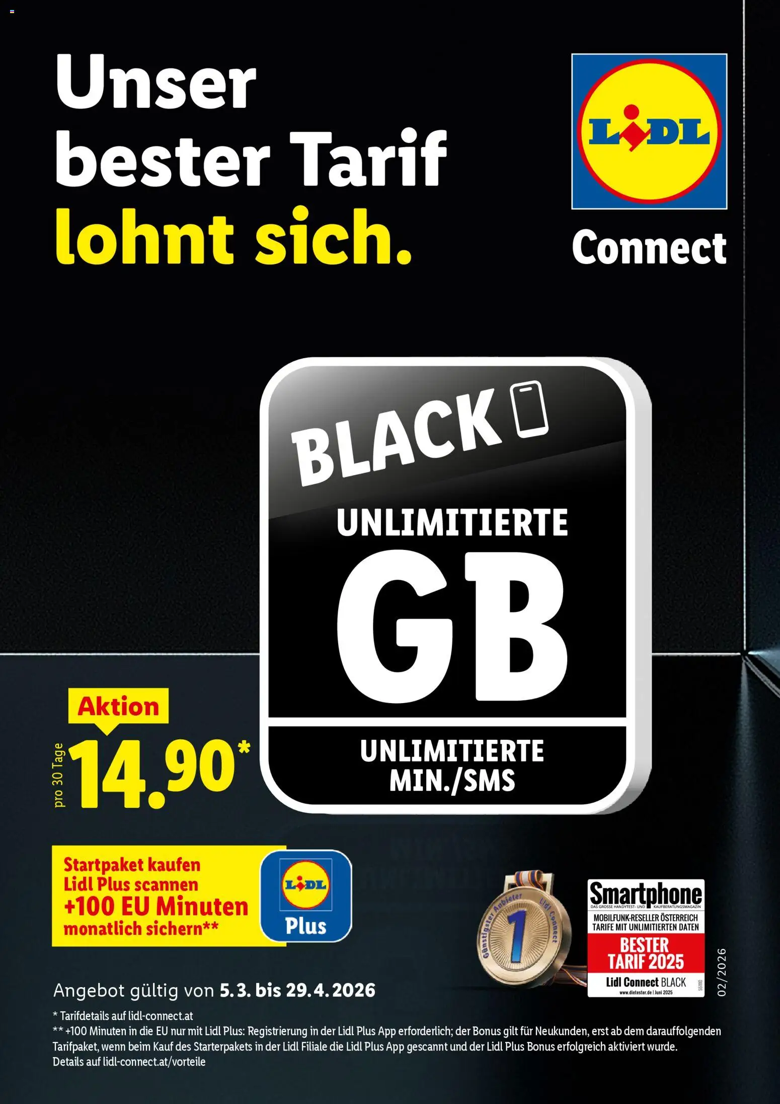 Lidl Black Action  gültig ab 05.03.2026 | Seite: 1 | Produkte: Smartphone