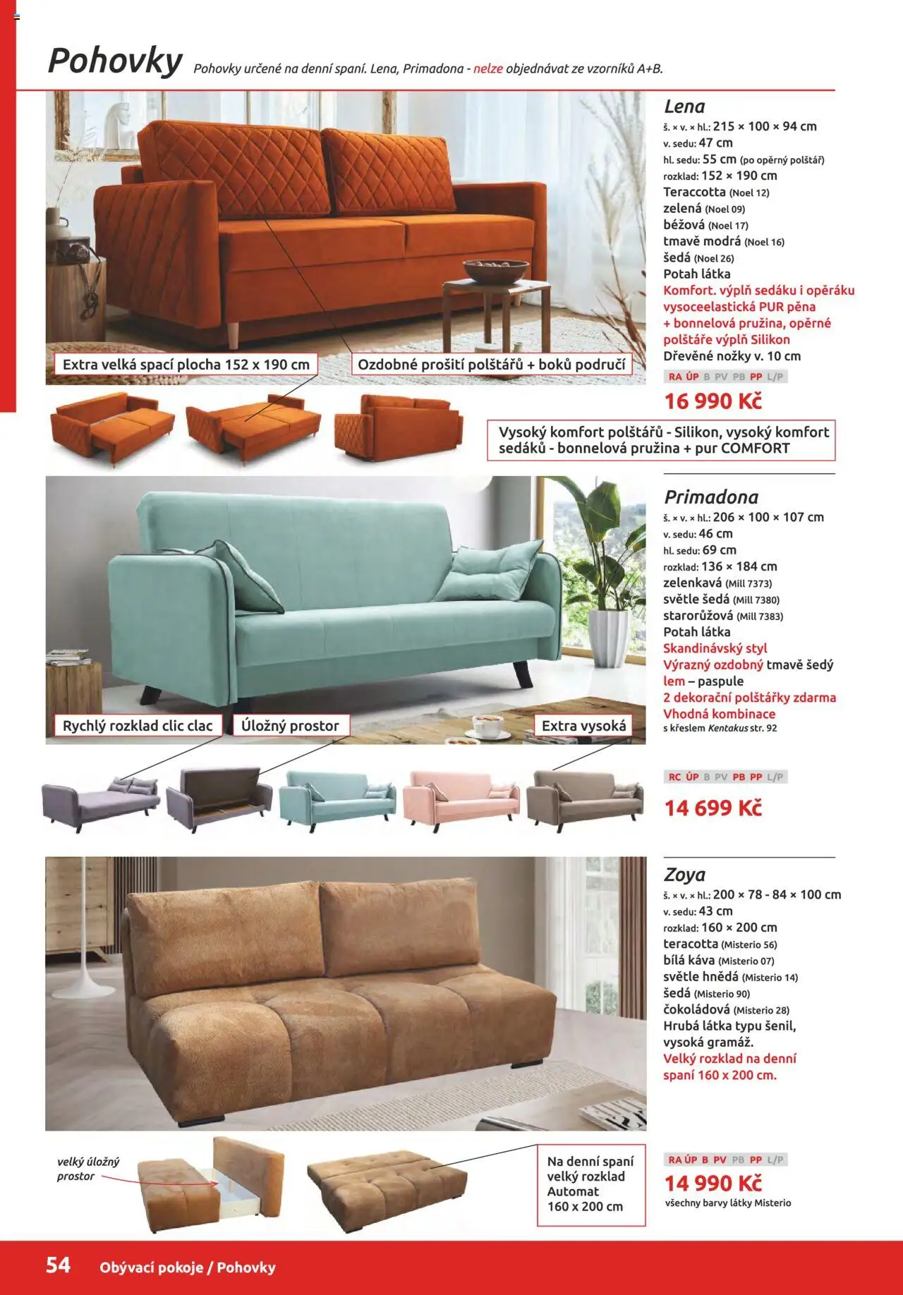 ORFA nábytek katalog 2025-2026 od 01.10.2025 | Strana: 54 | Produkty: Polštářky, Polštáře, Káva, Silikon