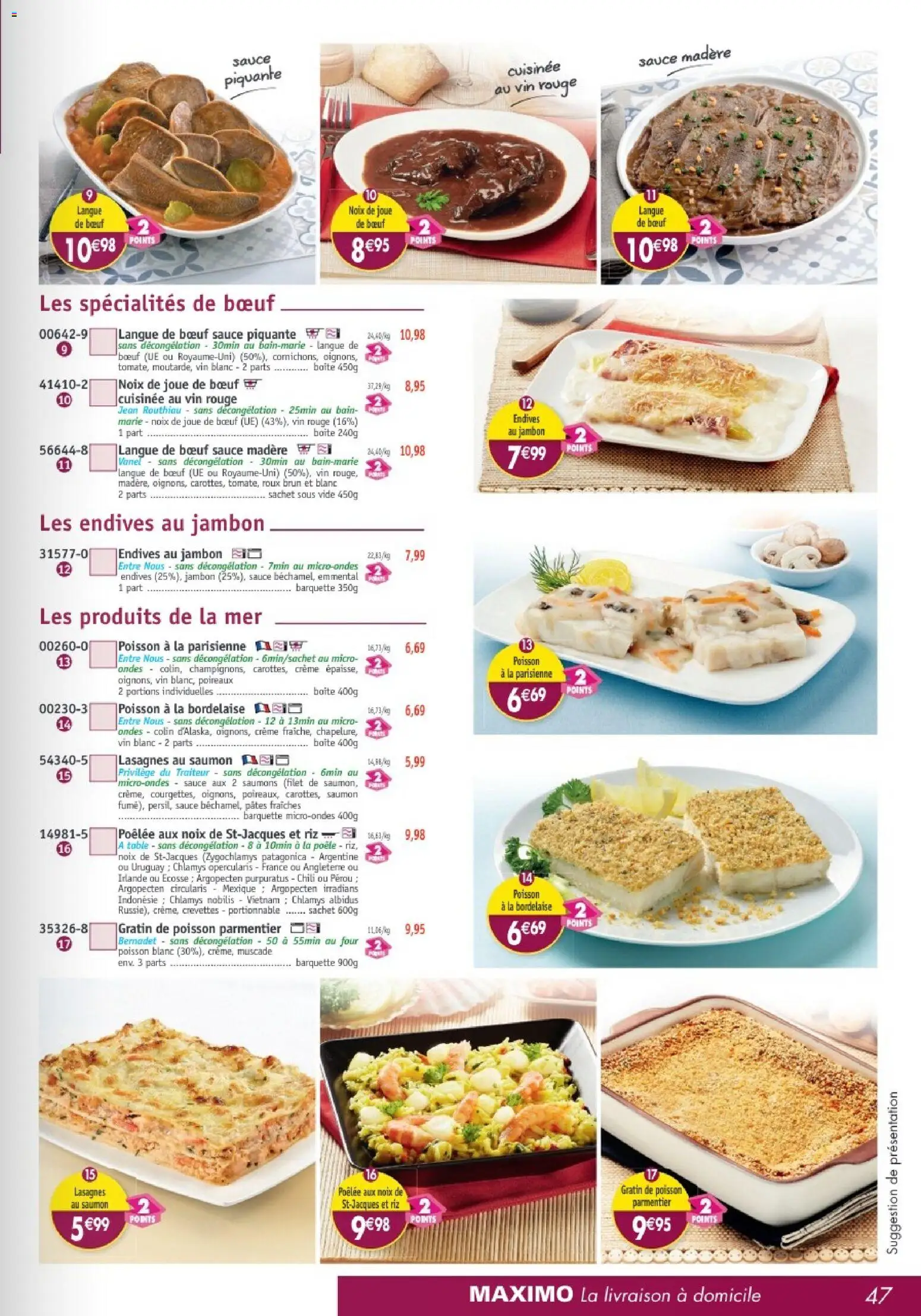 {H1} | Page: 47 | Produits: Pâtes fraîches, Lasagnes, Saumon, Crème