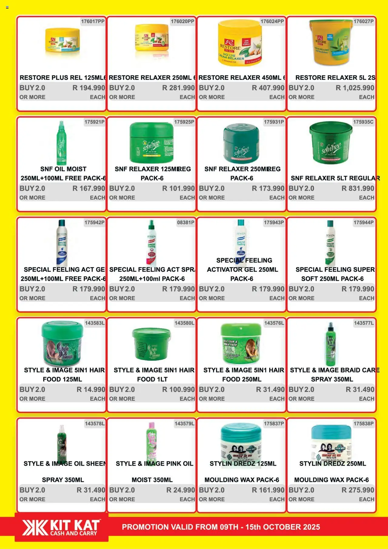 New KIT KAT Cash & Carry catalogue – valid from 09.10.2025 | Page: 19 | Products: Wax, Oil, Cream, Relaxer