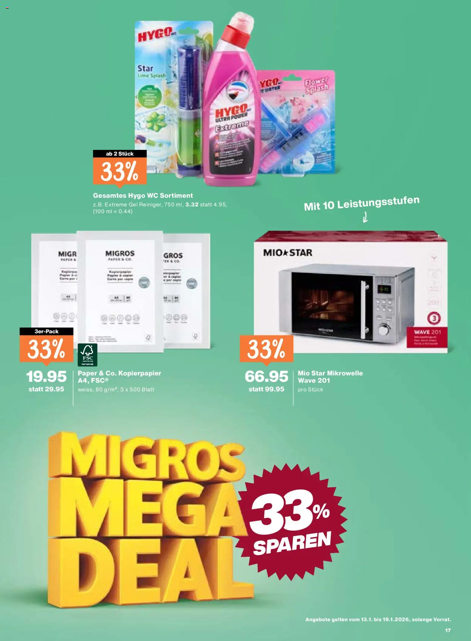 Migros Aktionen – gültig ab 13.01.2026 | Seite: 17 | Produkte: Mikrowelle