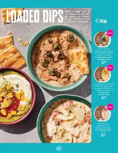 AH Loaded dip zalm met kappertjes, 150 g, Frisse zalm, dille en kappertjes zorgen voor een luxe borrelhap. Heerlijk om te dippen of op toast! - Voorbeeld van een folder van Albert Heijn, geldig van 08.04.2026 | Pagina: 23 | Producten: Zalm, Dip, Kip, Crème