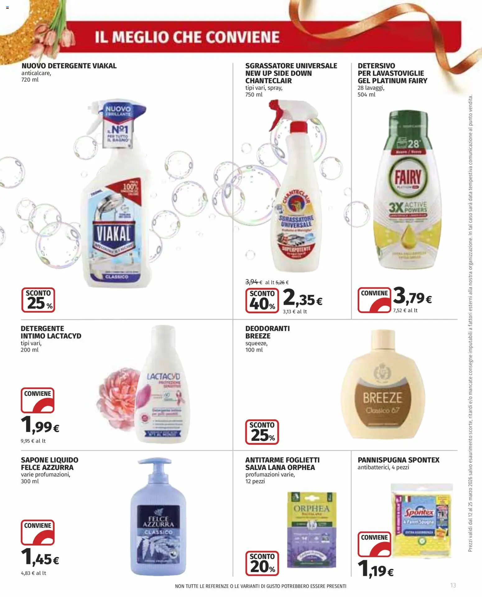 Volantino COOP del 12.03.2026 | Pagina: 13 | Prodotti: Sapone, Intimo, Lavastoviglie, Data