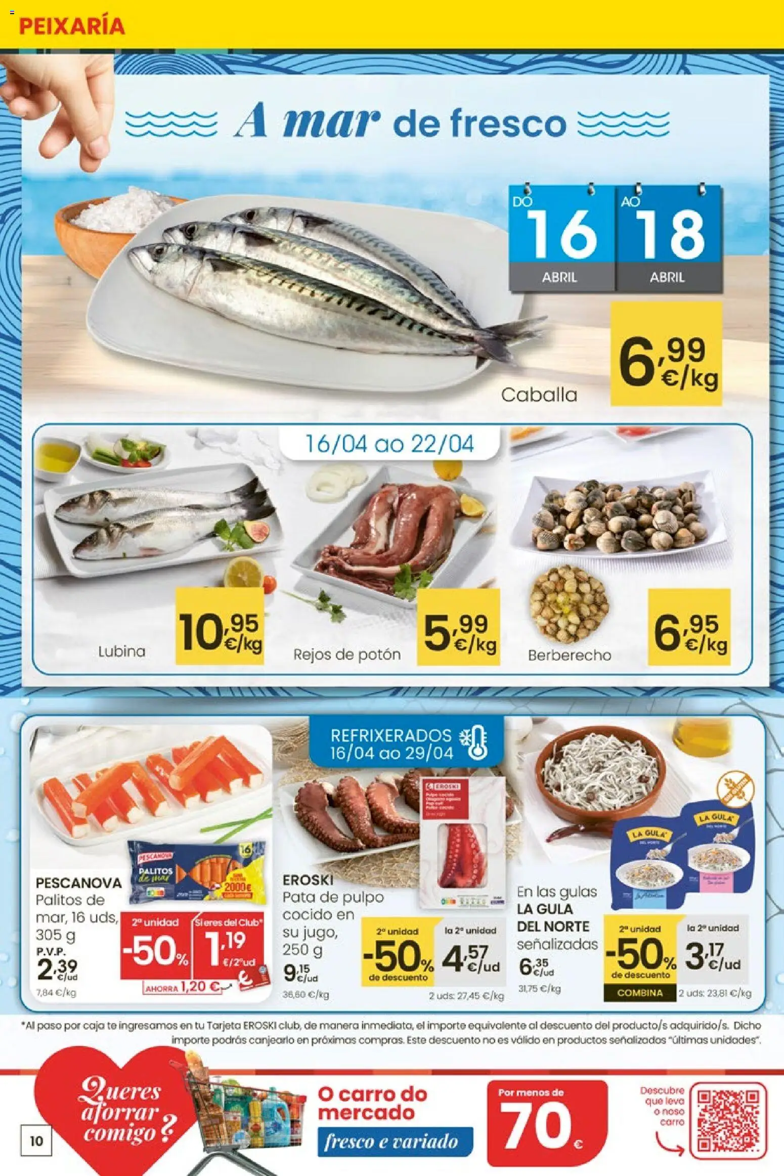 Eroski Quieres ahorrar conmigo │ válido desde el 16.04.2026 | Página: 10 | Productos: Té, Σταθμός εργασίας, Caja