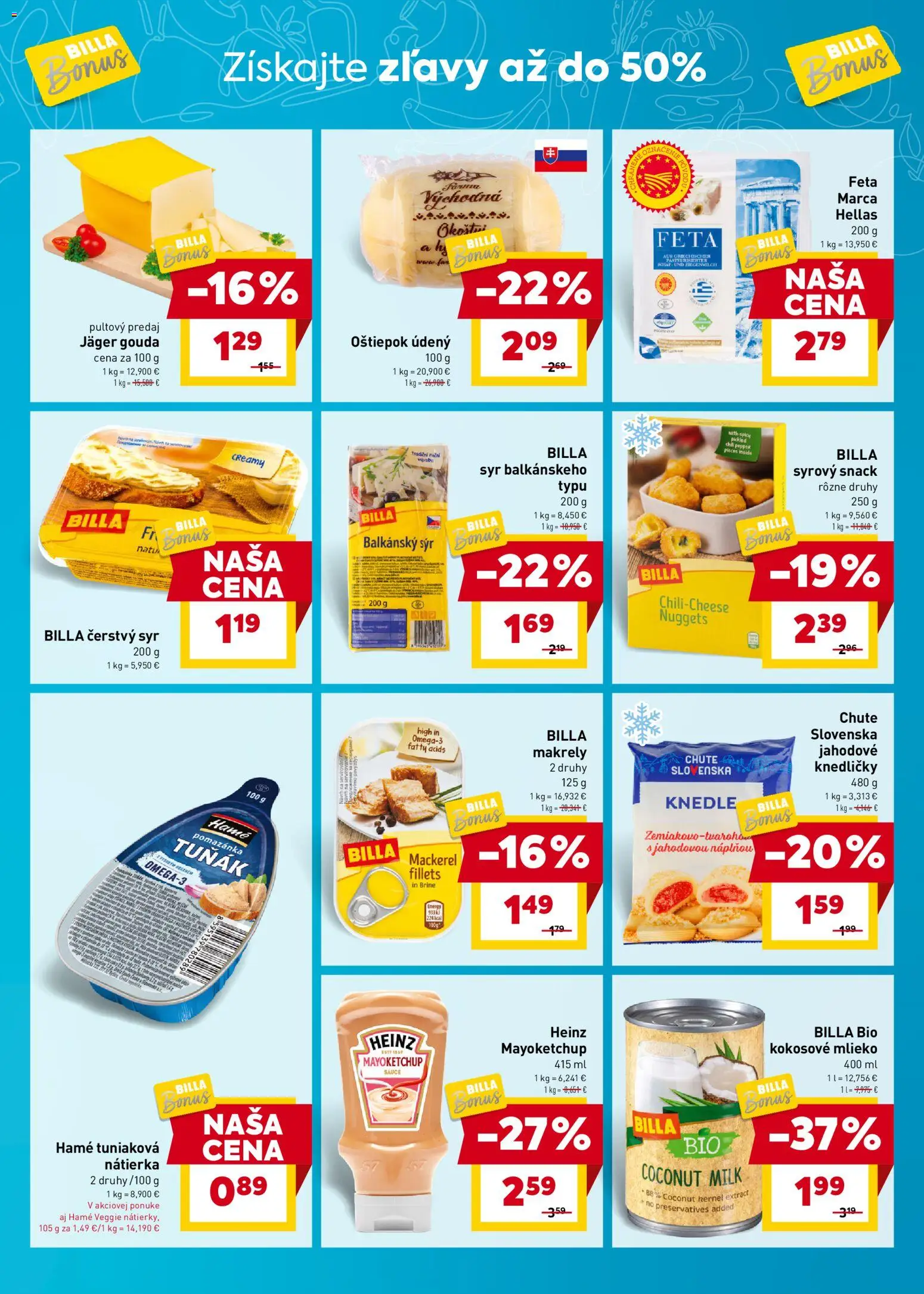 Nové Billa akcie – leták je platný od 11.03.2026 | Strana: 3 | Produkty: Mlieko, Feta, Kokosové mlieko, Balkánsky syr