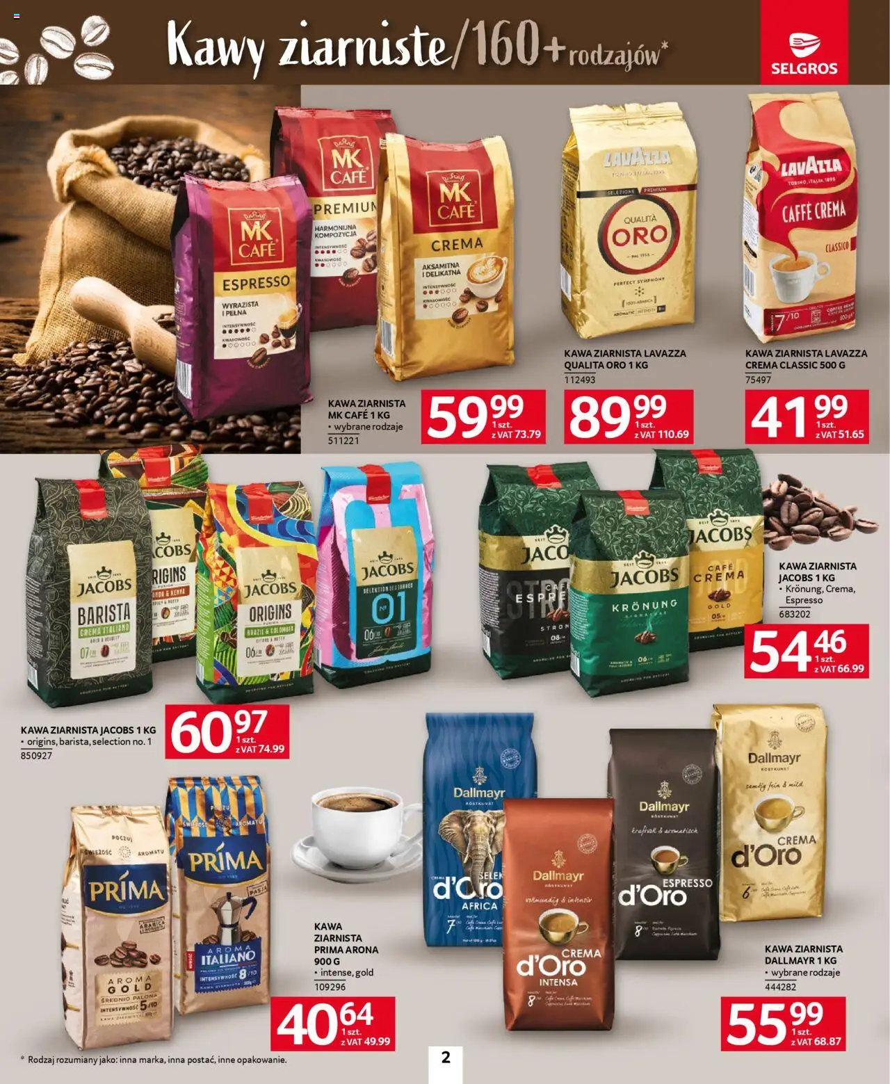 Selgros cash&carry Gazetka - Kawa i Herbata od 09.10.2025 | Strona: 2 | Produkty: Lavazza crema, Kawa ziarnista, Lavazza, Kawa