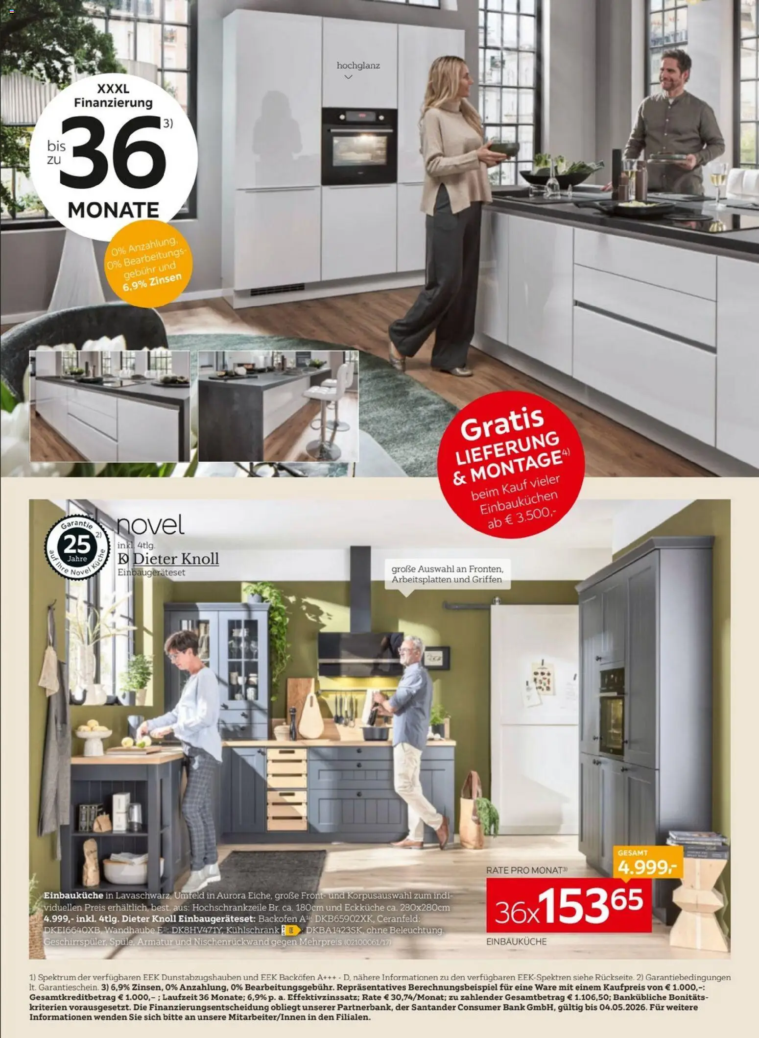 XXXLutz Küchen gültig ab 21.04.2026 | Seite: 4 | Produkte: Kühlschrank