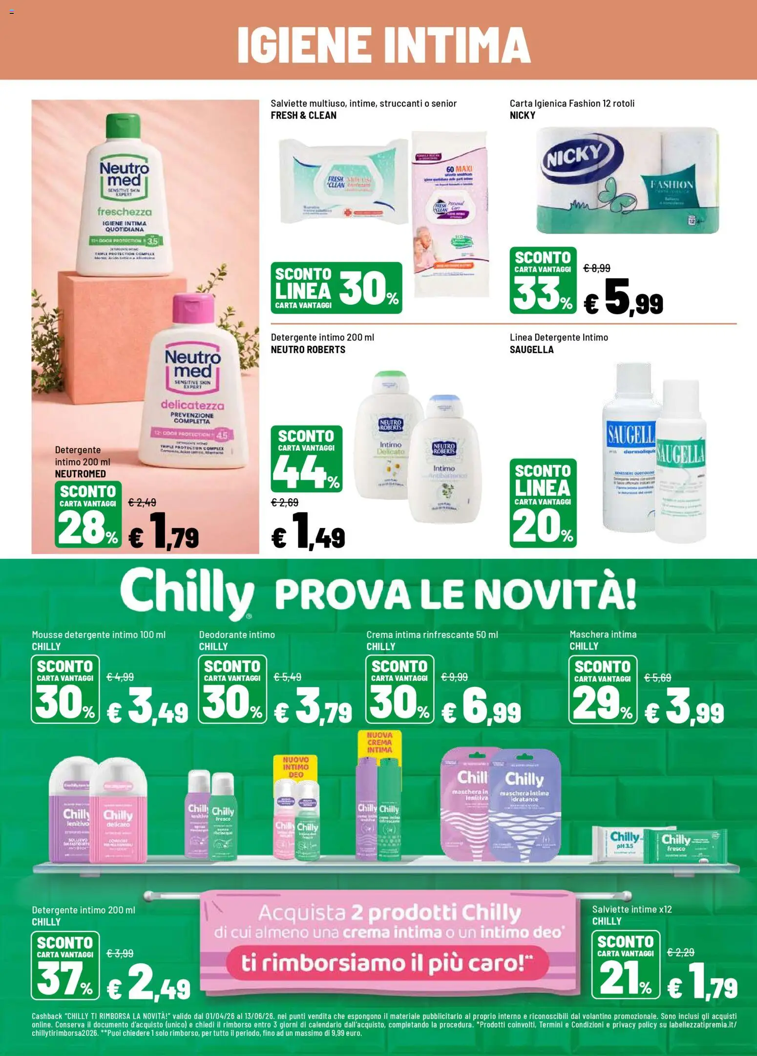 Volantino Iper del 27.04.2026 | Pagina: 17 | Prodotti: Maschera, Carta igienica, Detergente intimo, Detergente