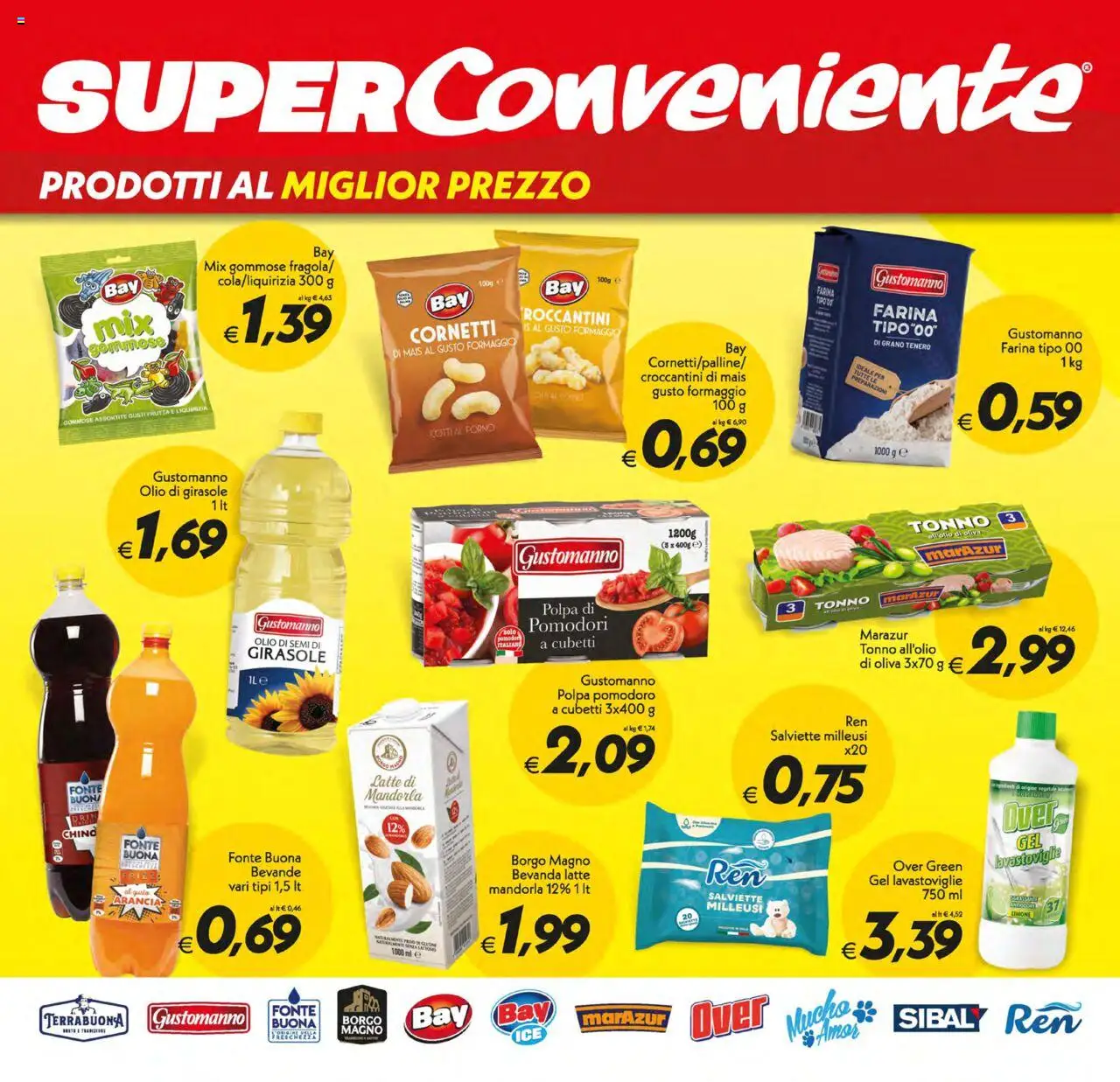 Volantino SuperConveniente del 17.10.2025 | Pagina: 19 | Prodotti: Pomodoro, Farina, Pomodori, Tonno