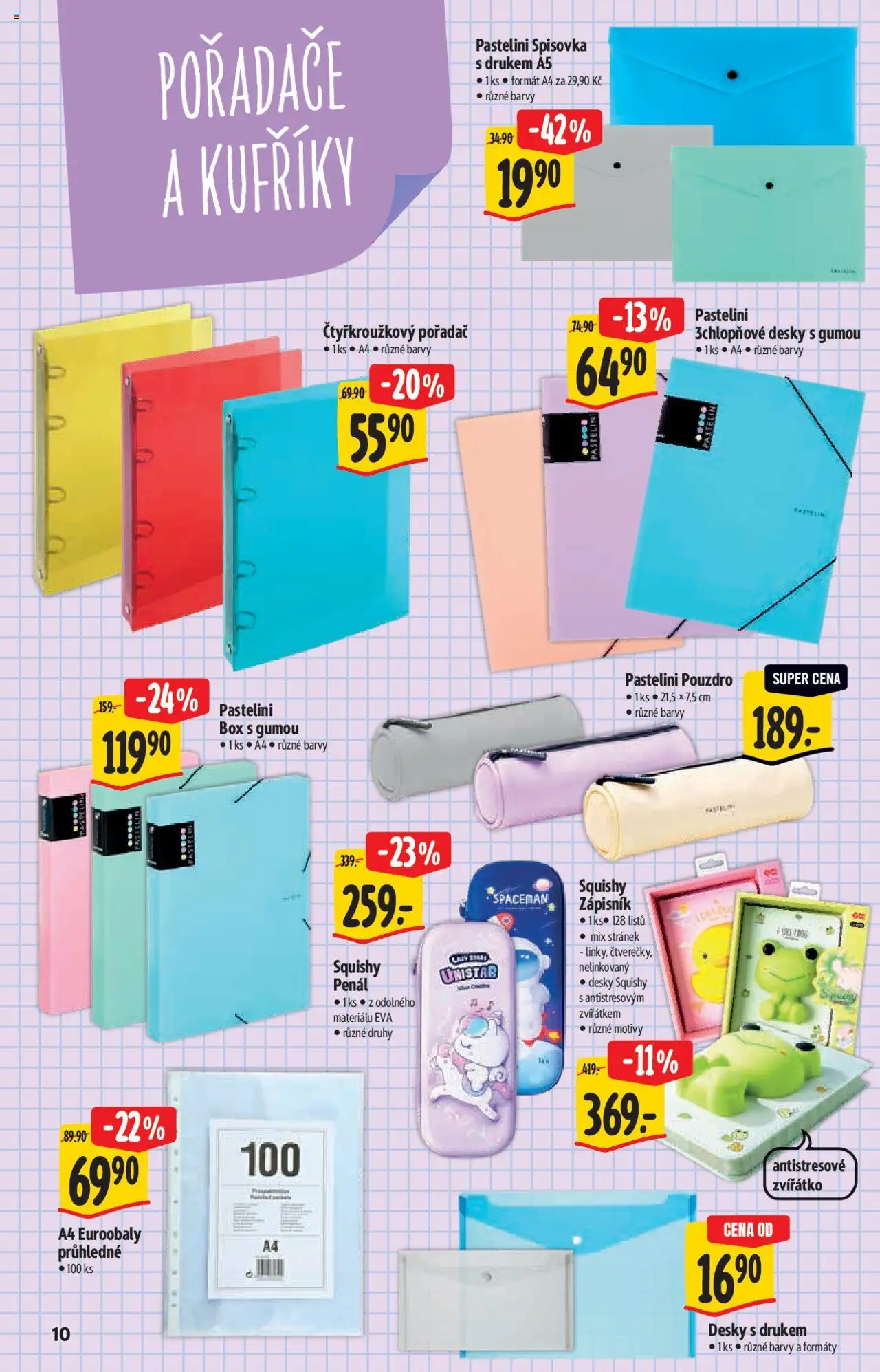 Albert katalog - Hypermarket od 13.08.2025 | Strana: 10 | Produkty: Penál, Box, Zápisník, Barvy