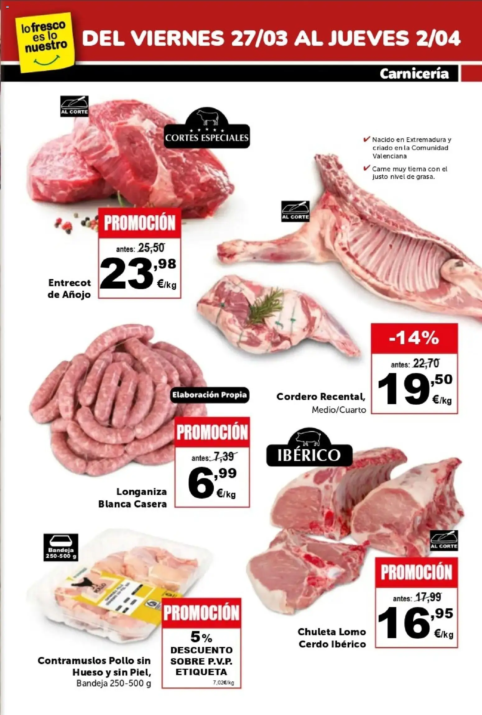Masymas folleto │ válido desde el 27.03.2026 | Página: 5 | Productos: Cerdo, Longaniza, Φίλτρο καφέ, Bandeja