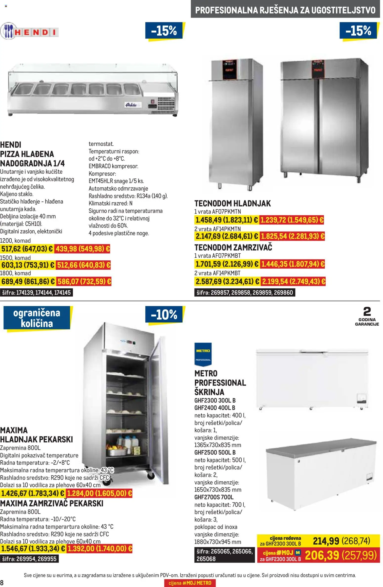 Metro katalog | vrijedi od 03.11.2025 | Stranica: 8 | Proizvodi: Vrata, Kompresor, Hladnjak, Zamrzivač