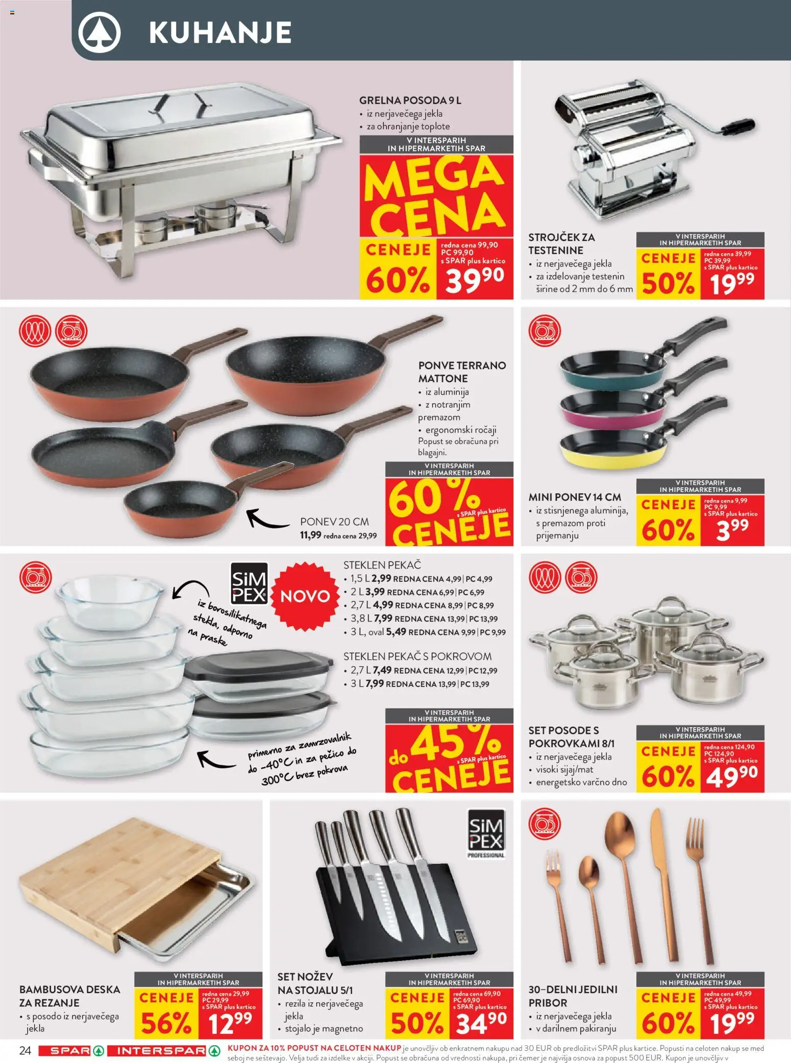 Novi Spar katalog ponudbe – veljaven od 29.10.2025 | Stran: 32 | Izdelki: Pribor, Zamrzovalnik, Testenine