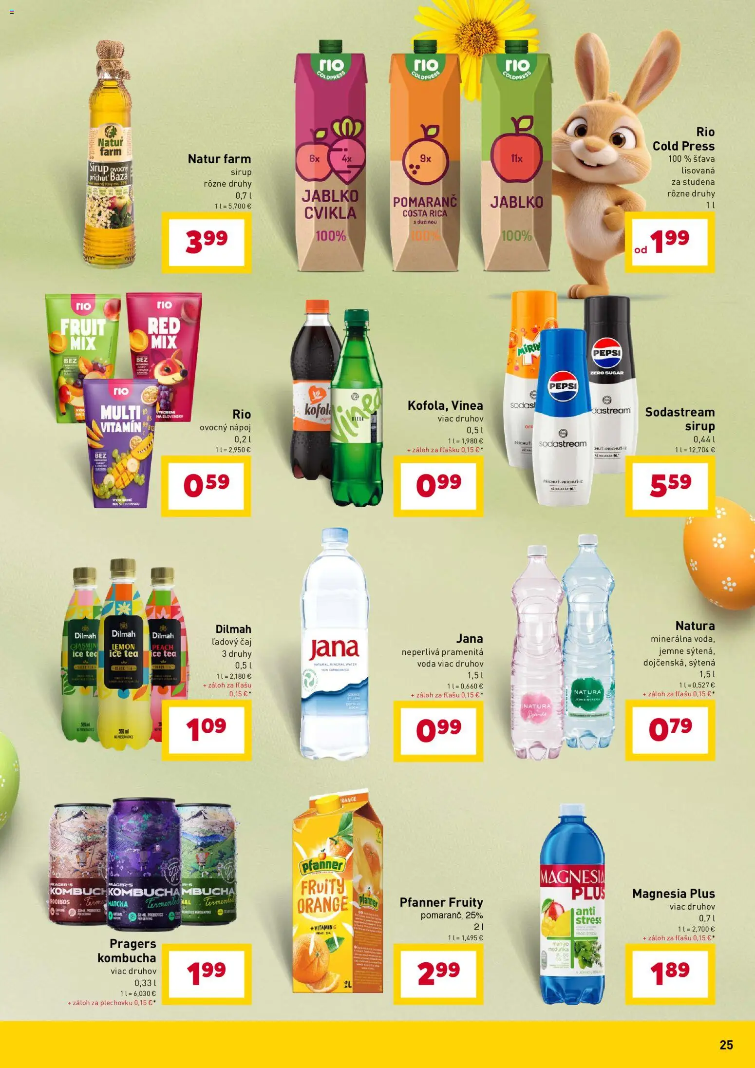Nové Billa akcie – leták je platný od 11.03.2026 | Strana: 25 | Produkty: Magnesia, Voda, Pepsi, Mango