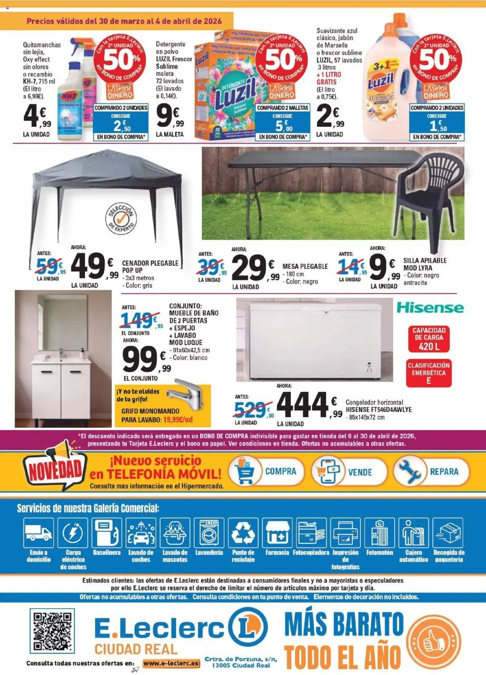E.Leclerc -  Semana Santa │ válido desde el 30.03.2026 | Página: 4 | Productos: Té, Mesa, Silla, Baño