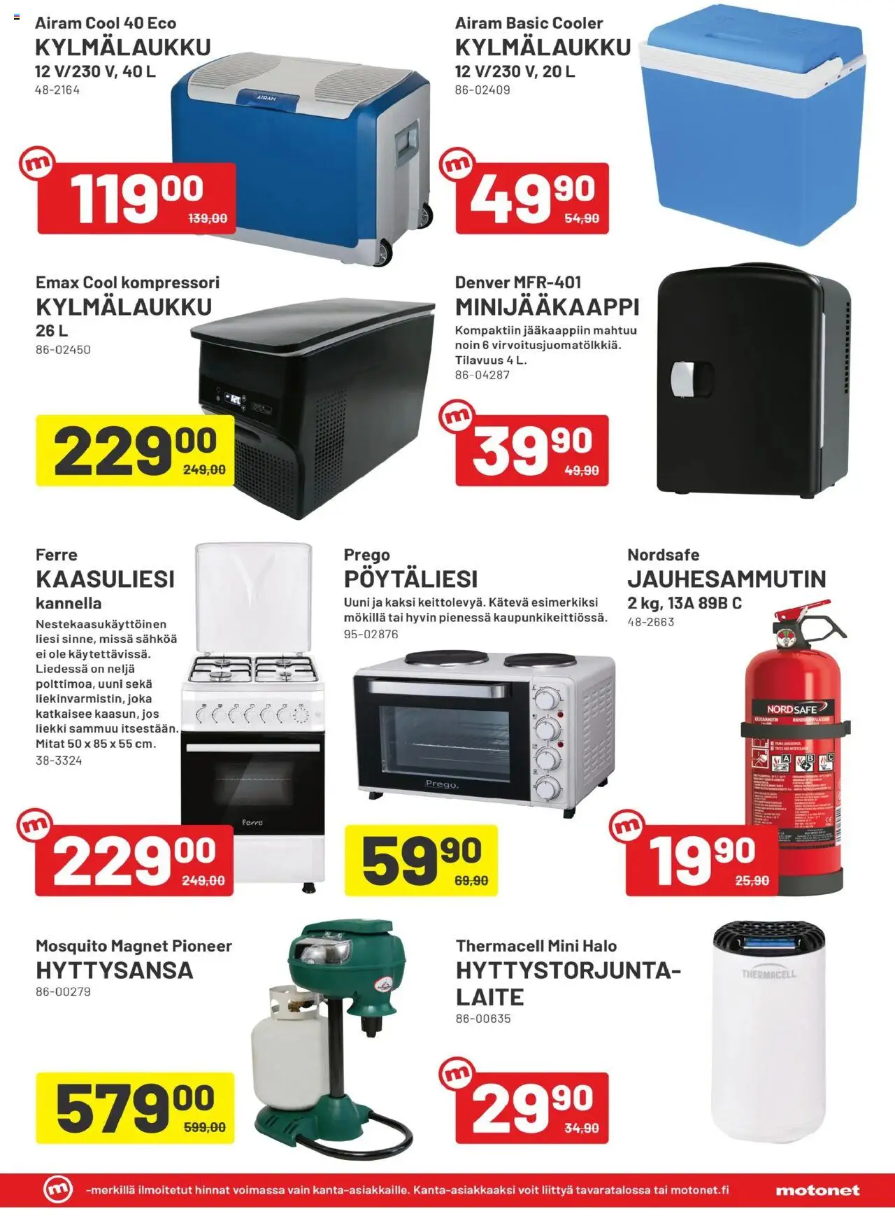  | Sivu: 5 | Tuotteet: Uuni, Liesi, Kompressori, Kylmälaukku