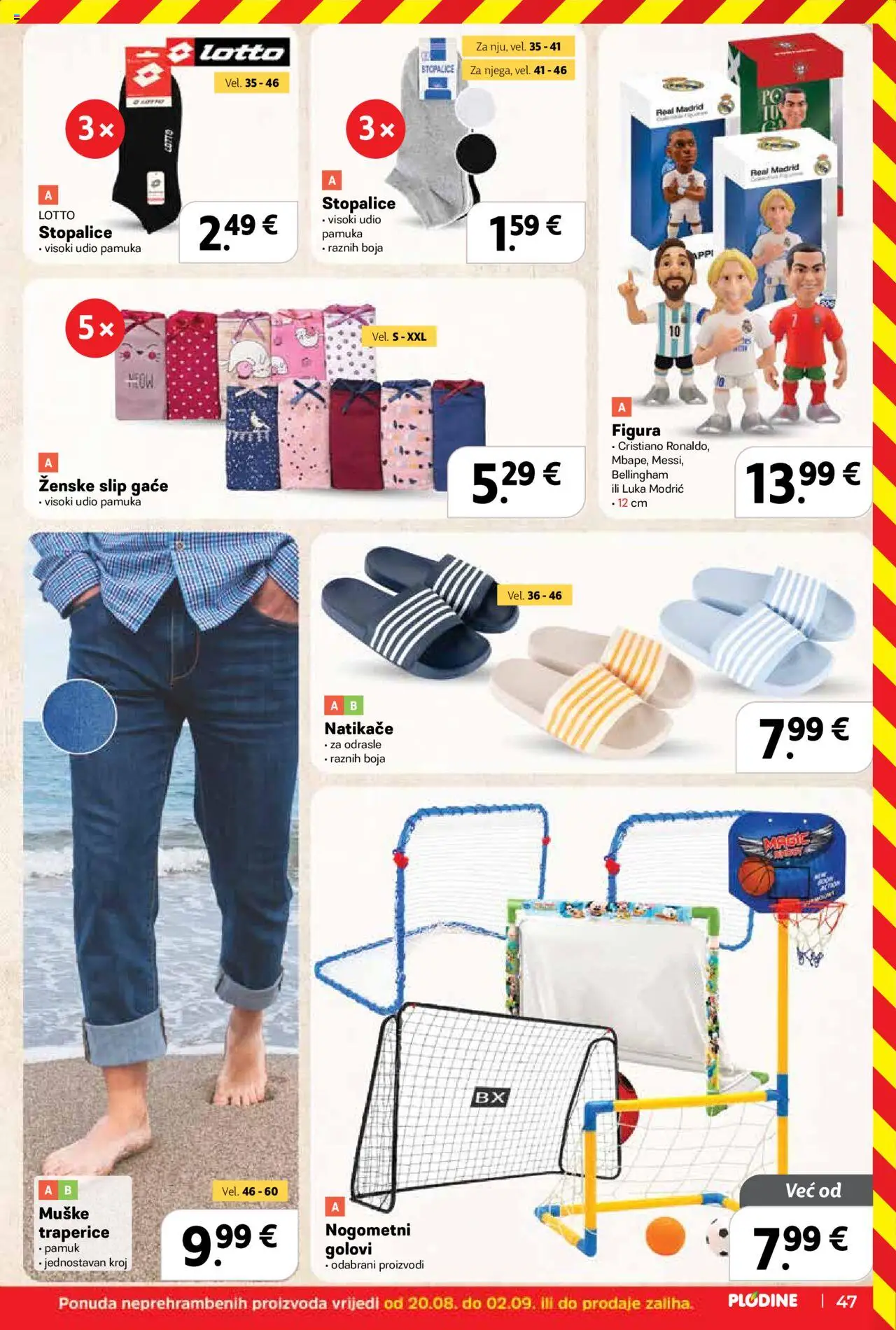 Plodine katalog | vrijedi od 27.08.2025 | Stranica: 47 | Proizvodi: Natikače, Traperice