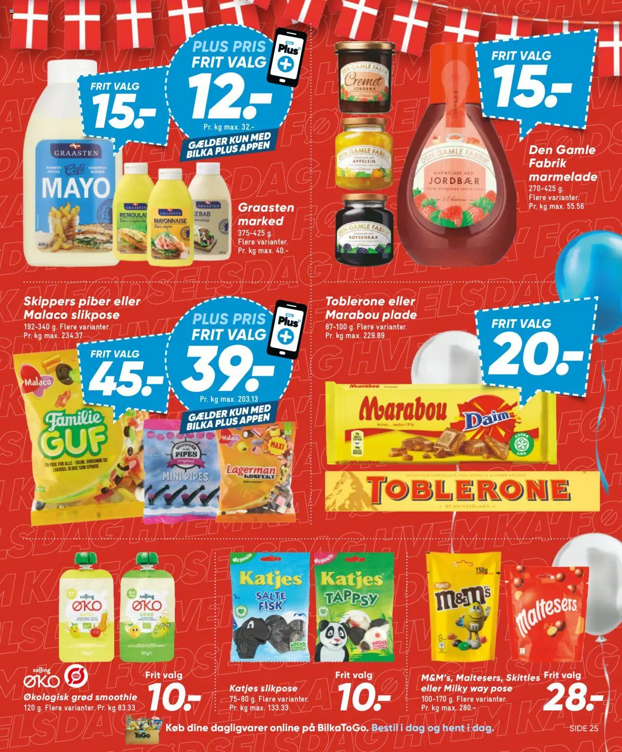 Bilka Tilbudsavis gyldig fra 08.08.2025 | Side: 33 | Produkter: Fisk, Jordbær, Vingummi, Smoothie