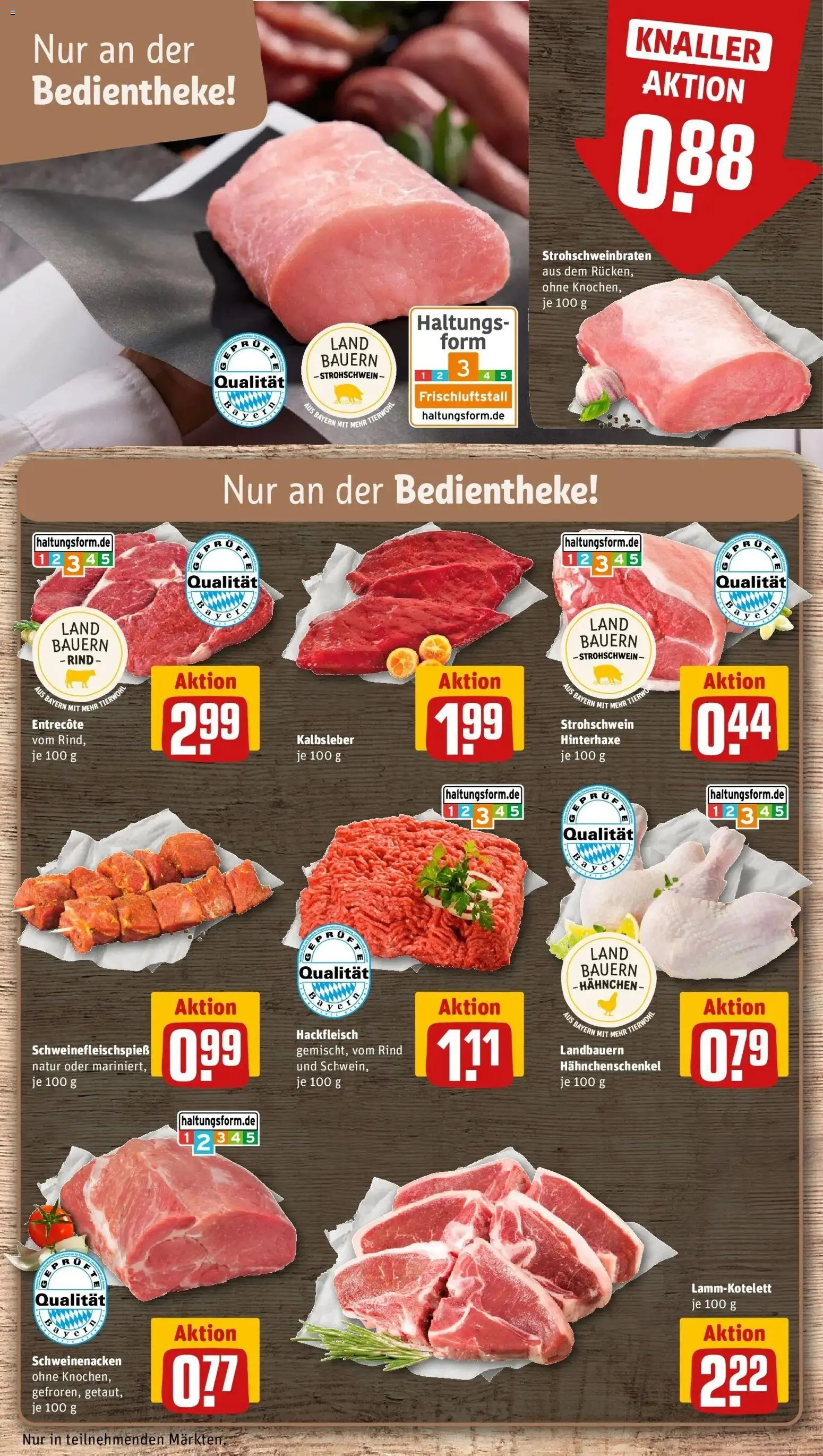 Rewe prospekt Kelheim	 – gültig ab 09.02.2026 | Seite: 16 | Produkte: Hahnchen, Hahnchenschenkel, Schweinenacken, Entrecote