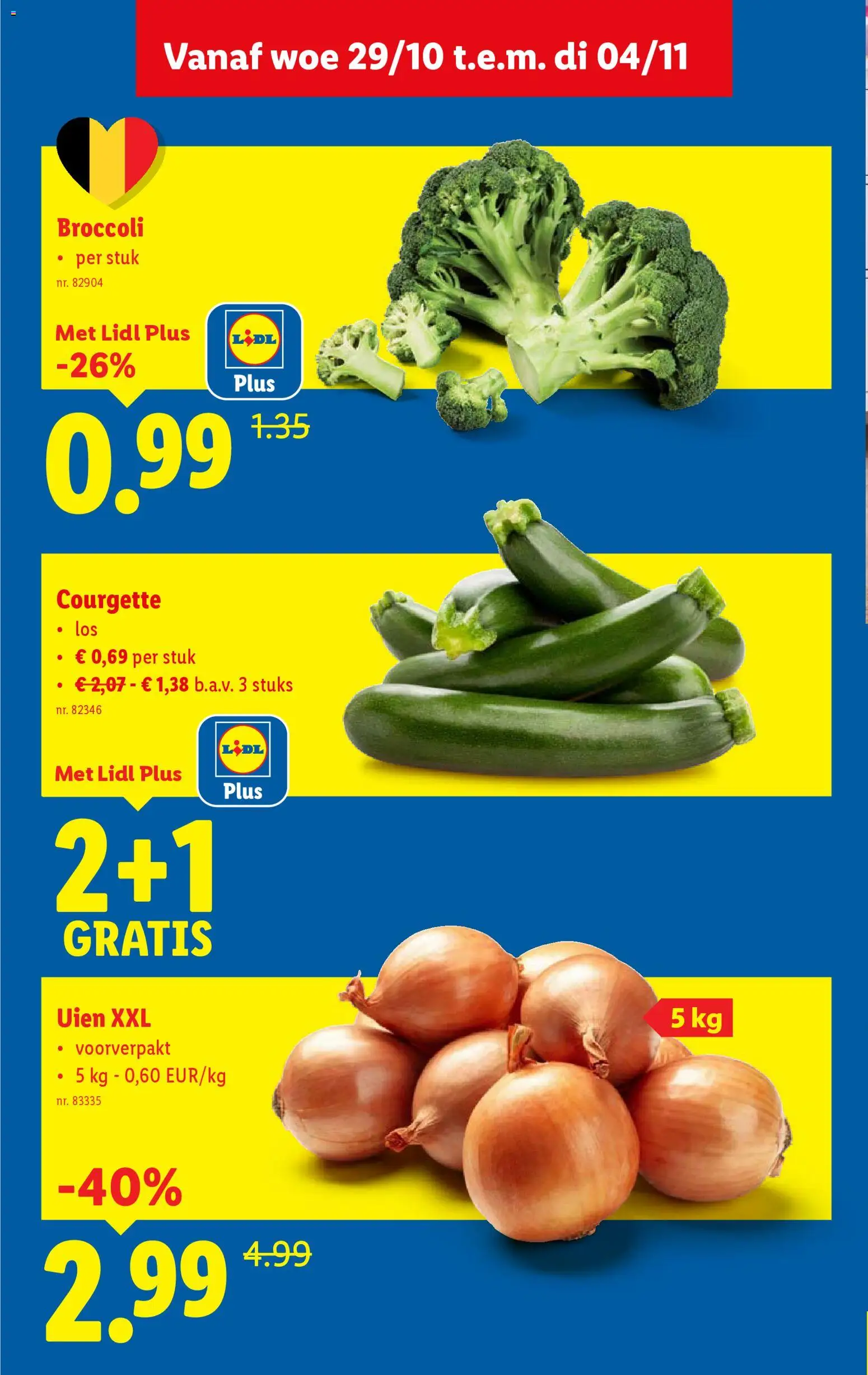 {H1} | Pagina: 4 | Producten: Courgette, Broccoli