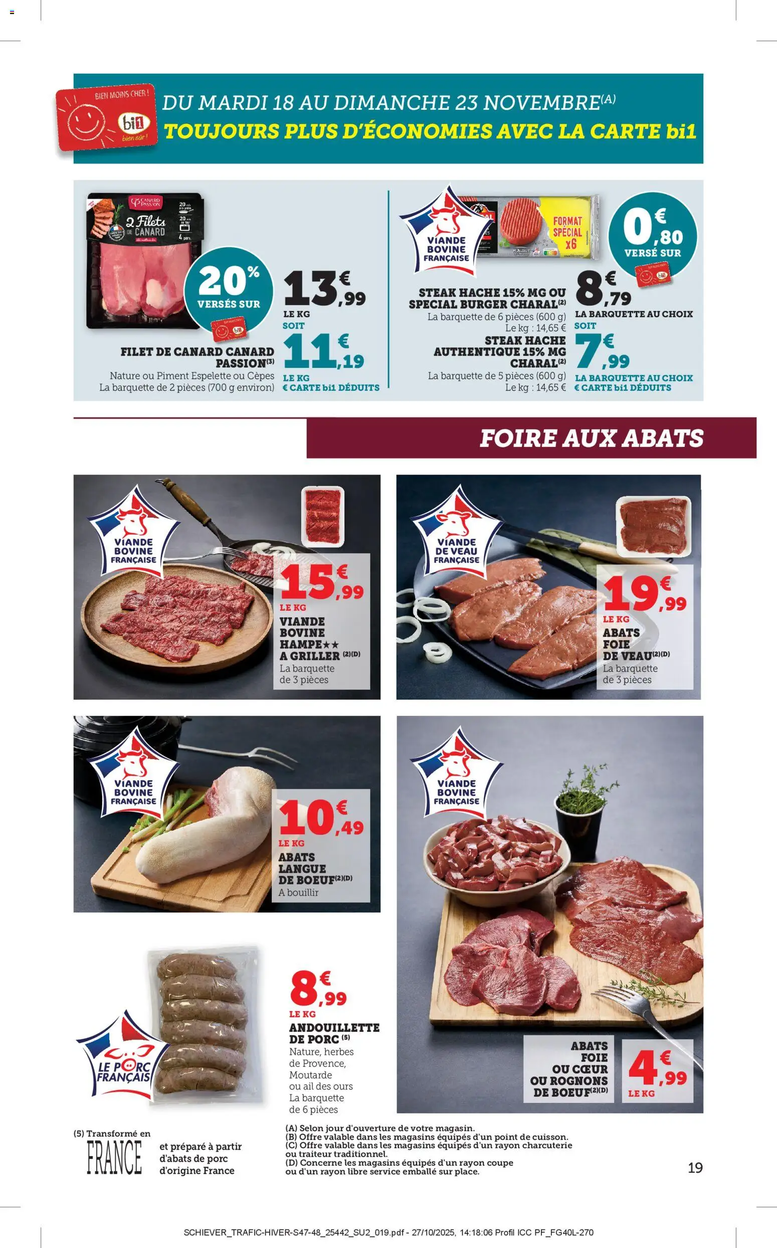 {H1} | Page: 19 | Produits: Piment, Viande, Porc, Viande bovine