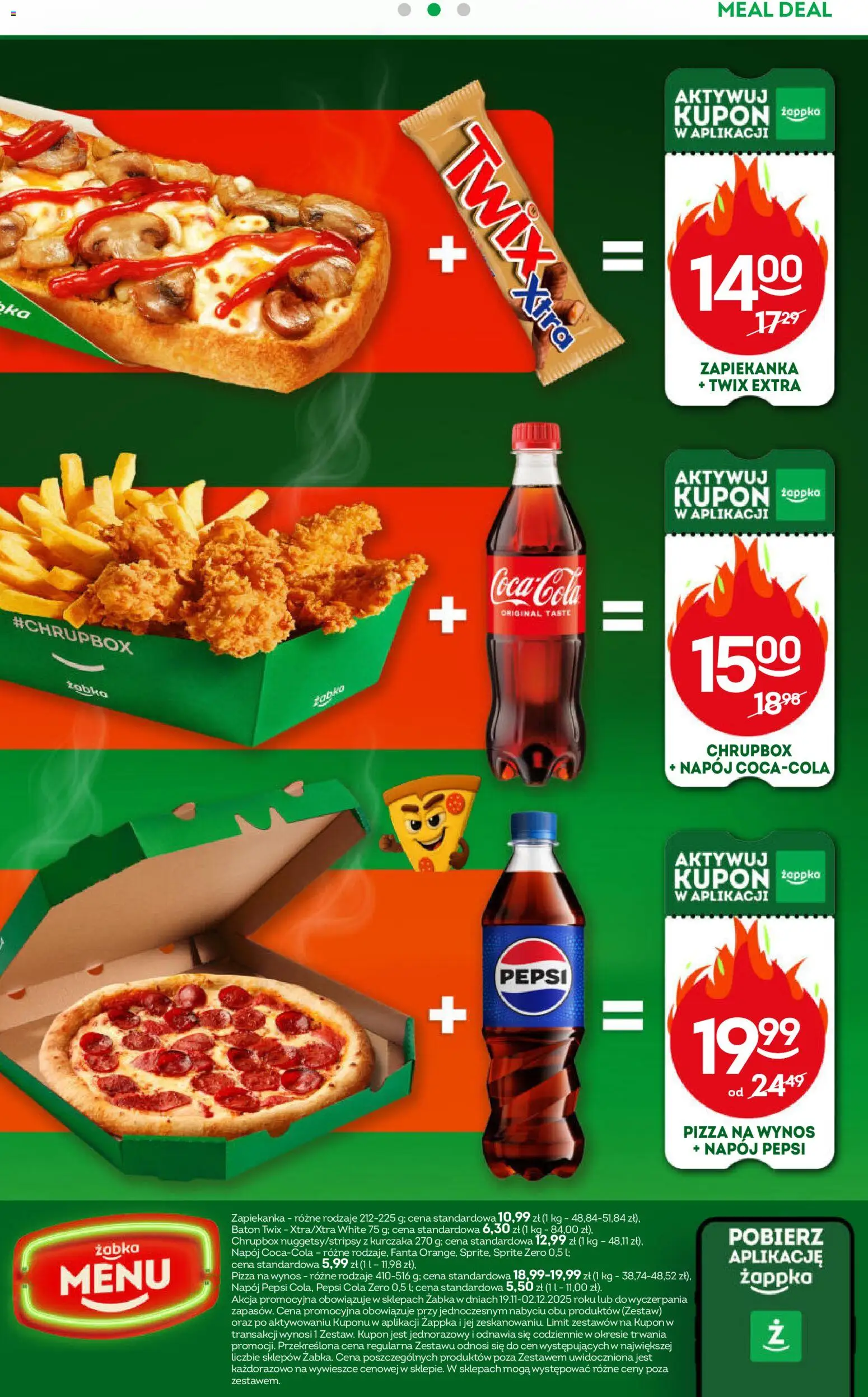 Żabka Black Friday od 19.11.2025 | Strona: 41 | Produkty: Zapiekanka, Pepsi, Baton, Pizza