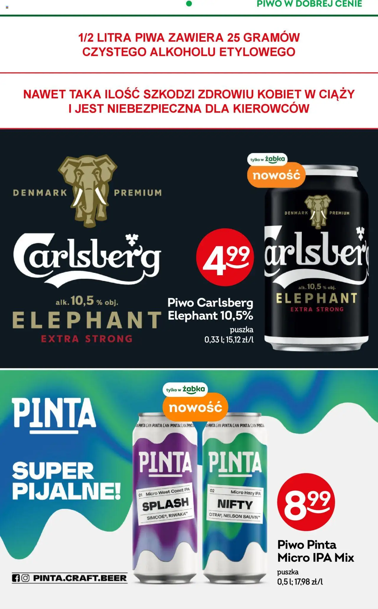 Żabka Gazetka od 13.08.2025 | Strona: 22 | Produkty: Piwo Carlsberg, Piwo