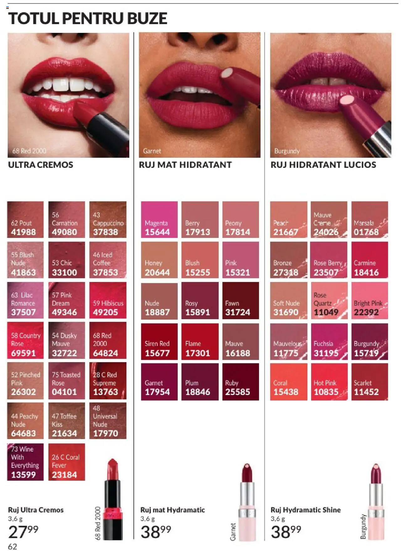 Catalog Avon - 08 2025 – valabil de la 01.08.2025 | Pagină: 62 | Produse: Blush, Ruj