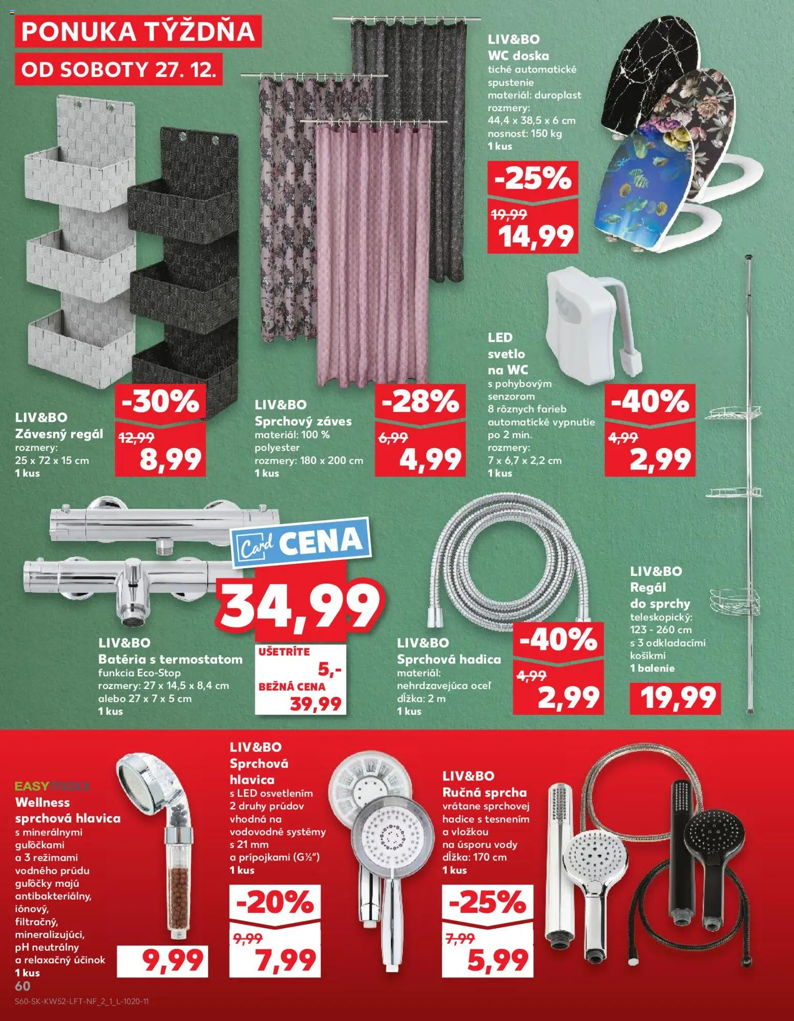 Nové Kaufland akcie – leták je platný od 27.12.2025 | Strana: 60 | Produkty: Regál, Svetlo, Batéria