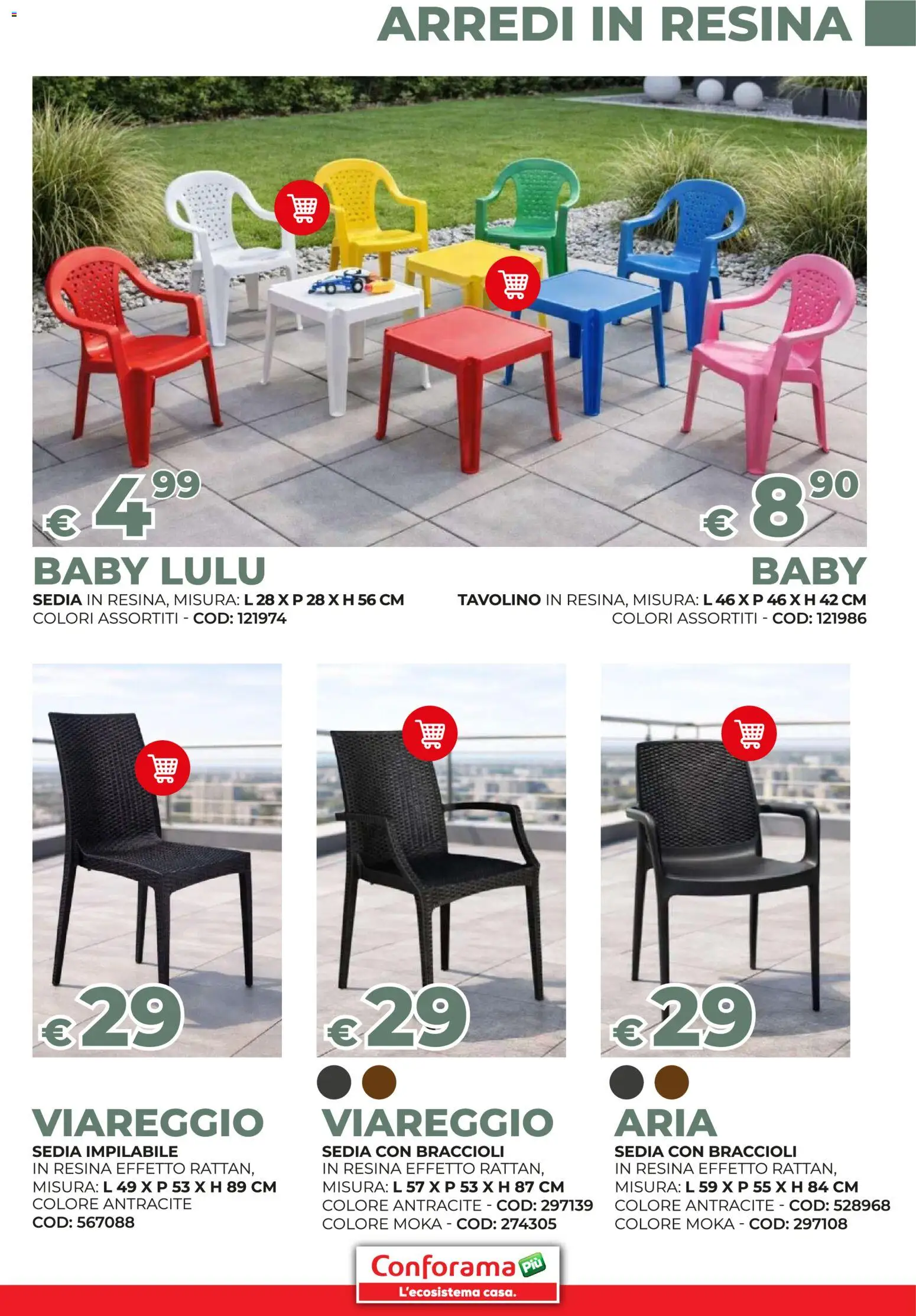 Volantino Conforama del 19.03.2026 | Pagina: 69 | Prodotti: Tavolino, Braccioli, Sedia